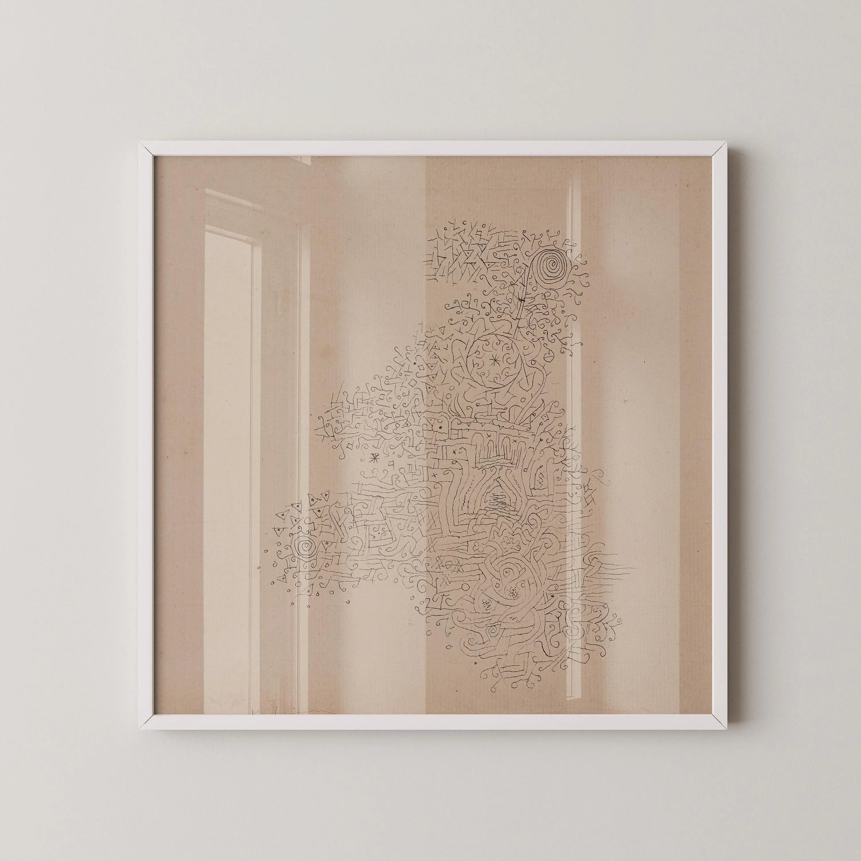 Paul Klee Rosenhag Print: Beige & Black Mid - Century Modern Sketch - 9ArtPrints