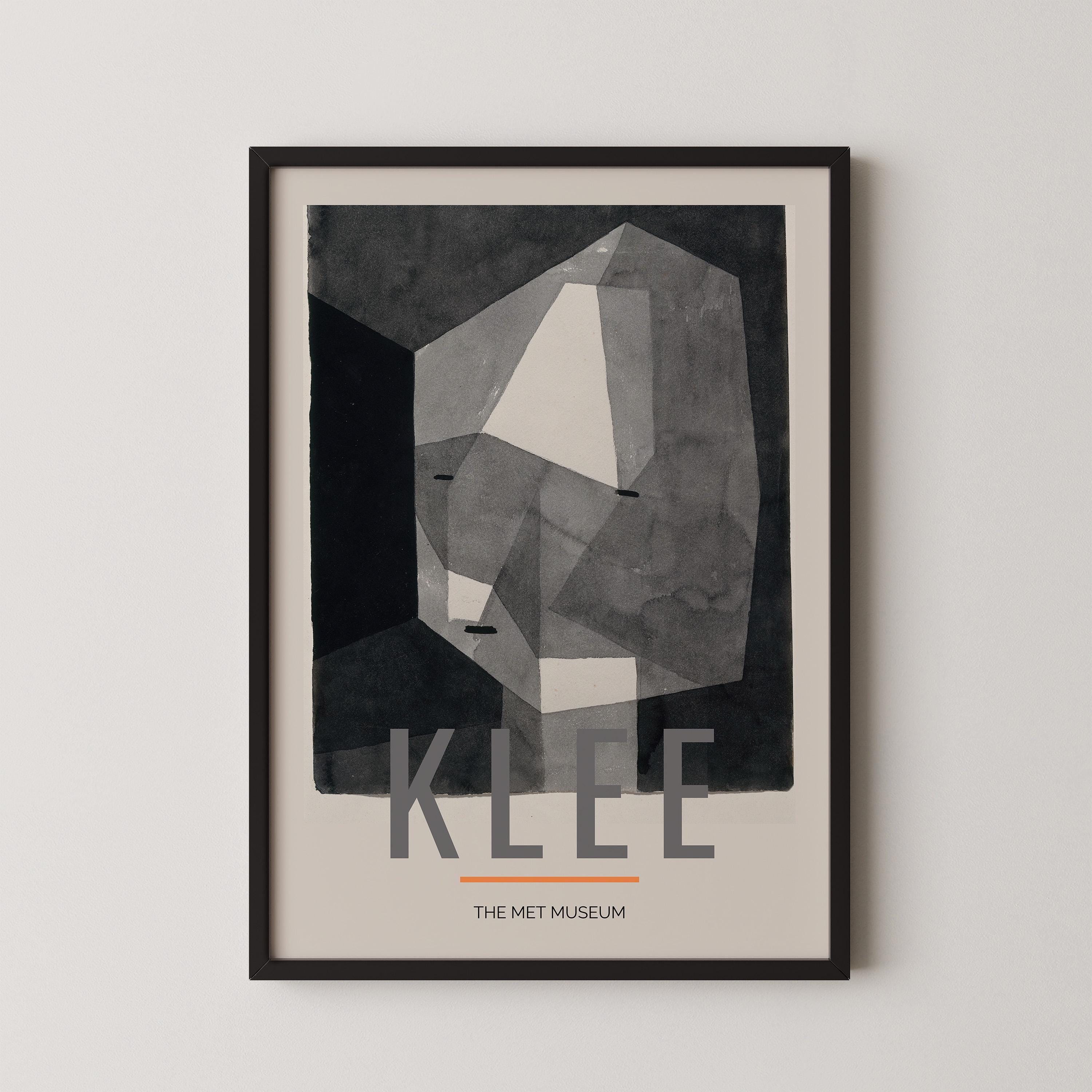 Paul Klee - Rough Cut Head | Neutral Modern Art Exhibition Poster