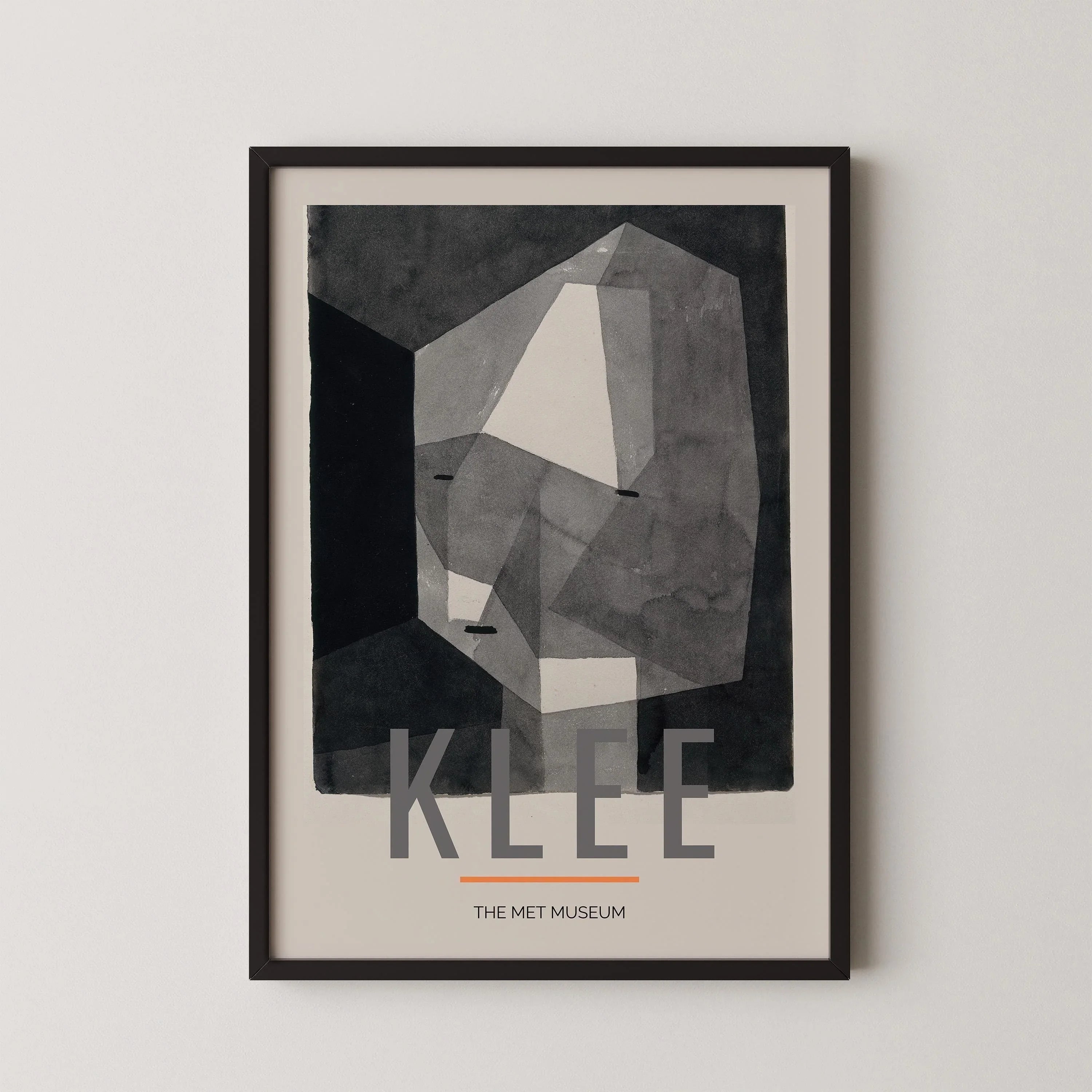 Paul Klee - Rough Cut Head | Neutral Modern Art Exhibition Poster (available handframed or unframed) - 9ArtPrints
