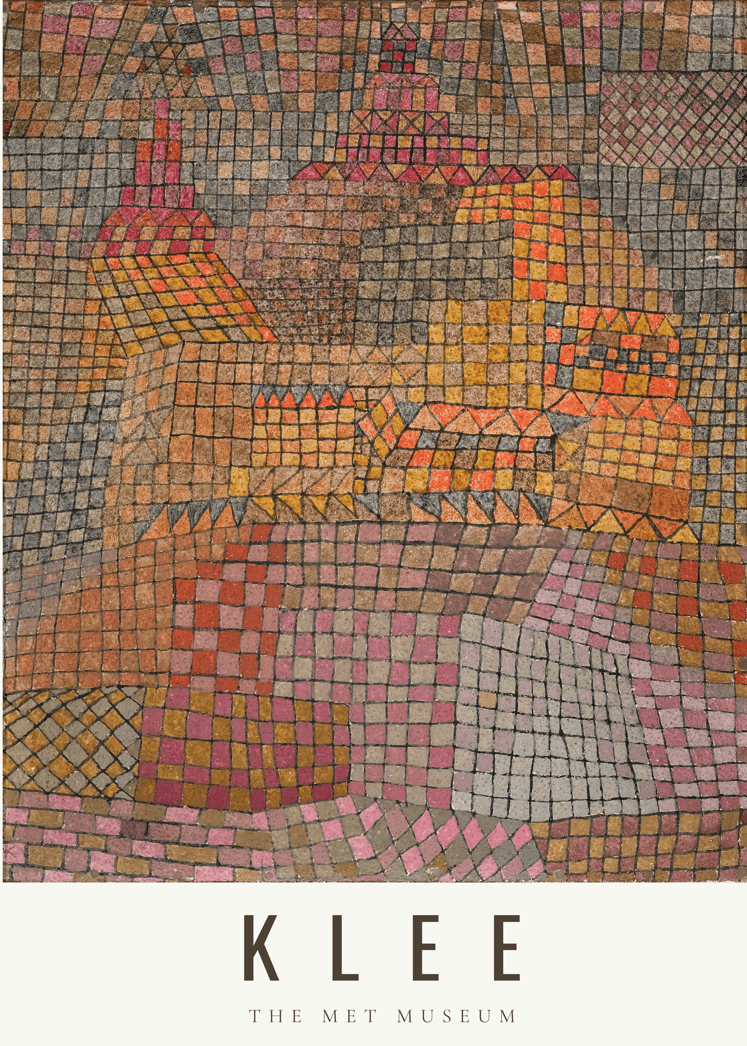 Paul Klee — Stadtburg Castle | Bauhaus Abstract Architecture Print - 9ArtPrints