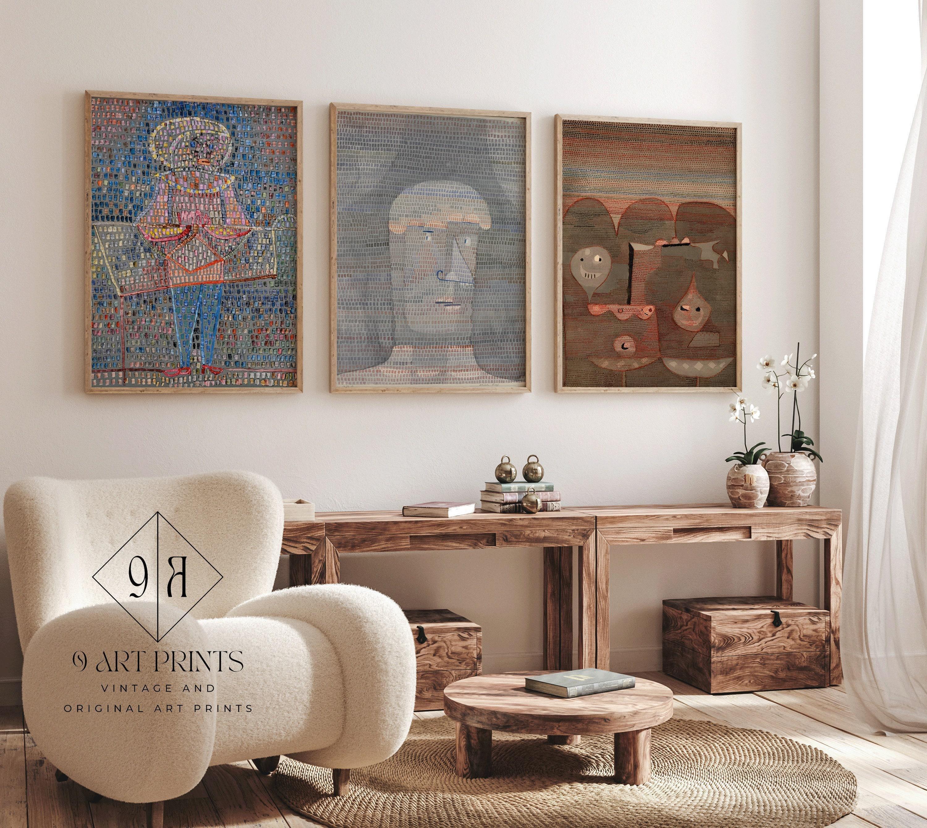 Paul Klee STATEMENT TRIO | Boy in Fancy Dress; Athlete's Head; Barbarian Sacrifice | Vintage Abstract Art available framed - 9ArtPrints