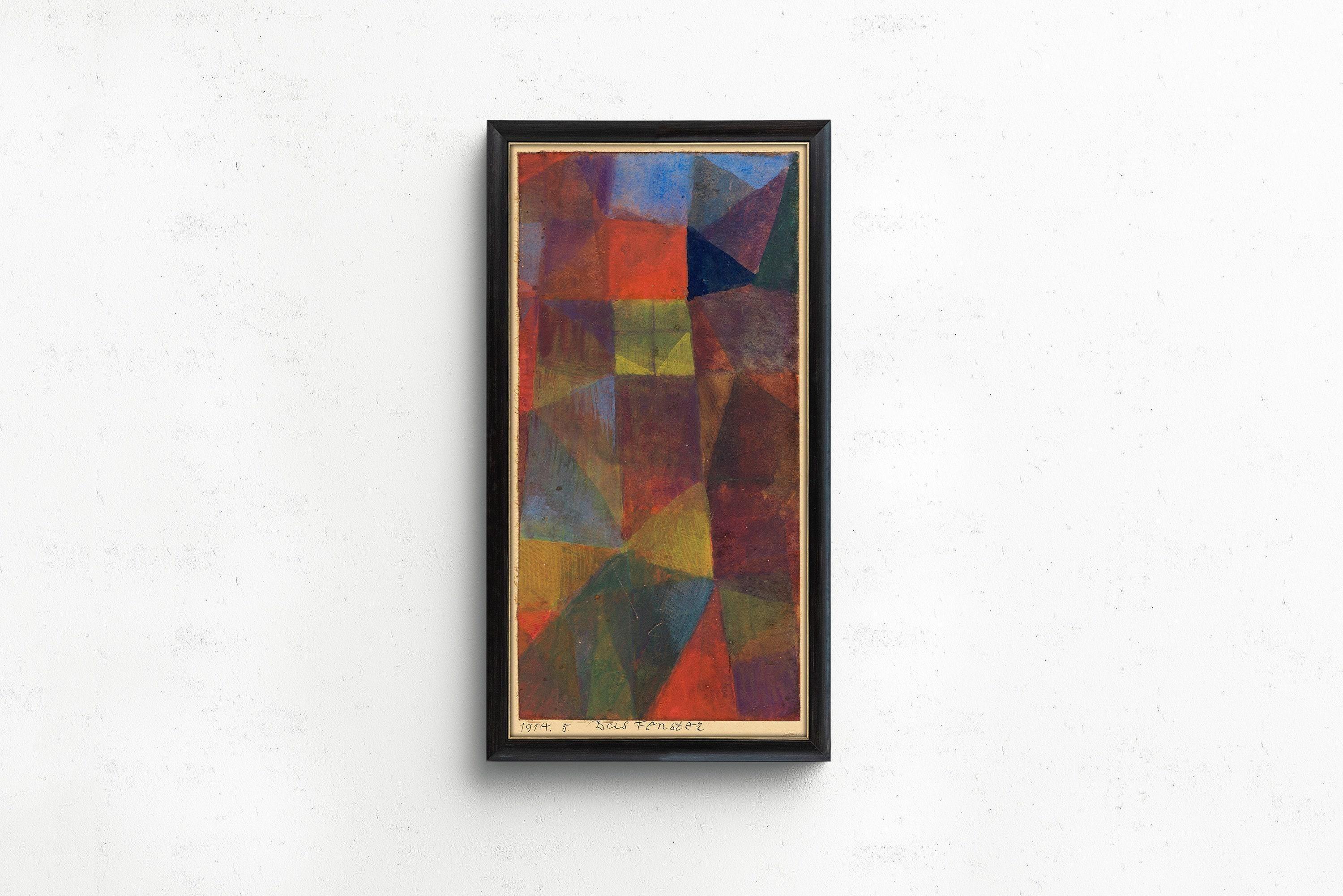 Paul Klee - The Window | Vintage Narrow Vertical Mid - century Modern Abstract Art (available handframed or unframed) 2x1 - 9ArtPrints