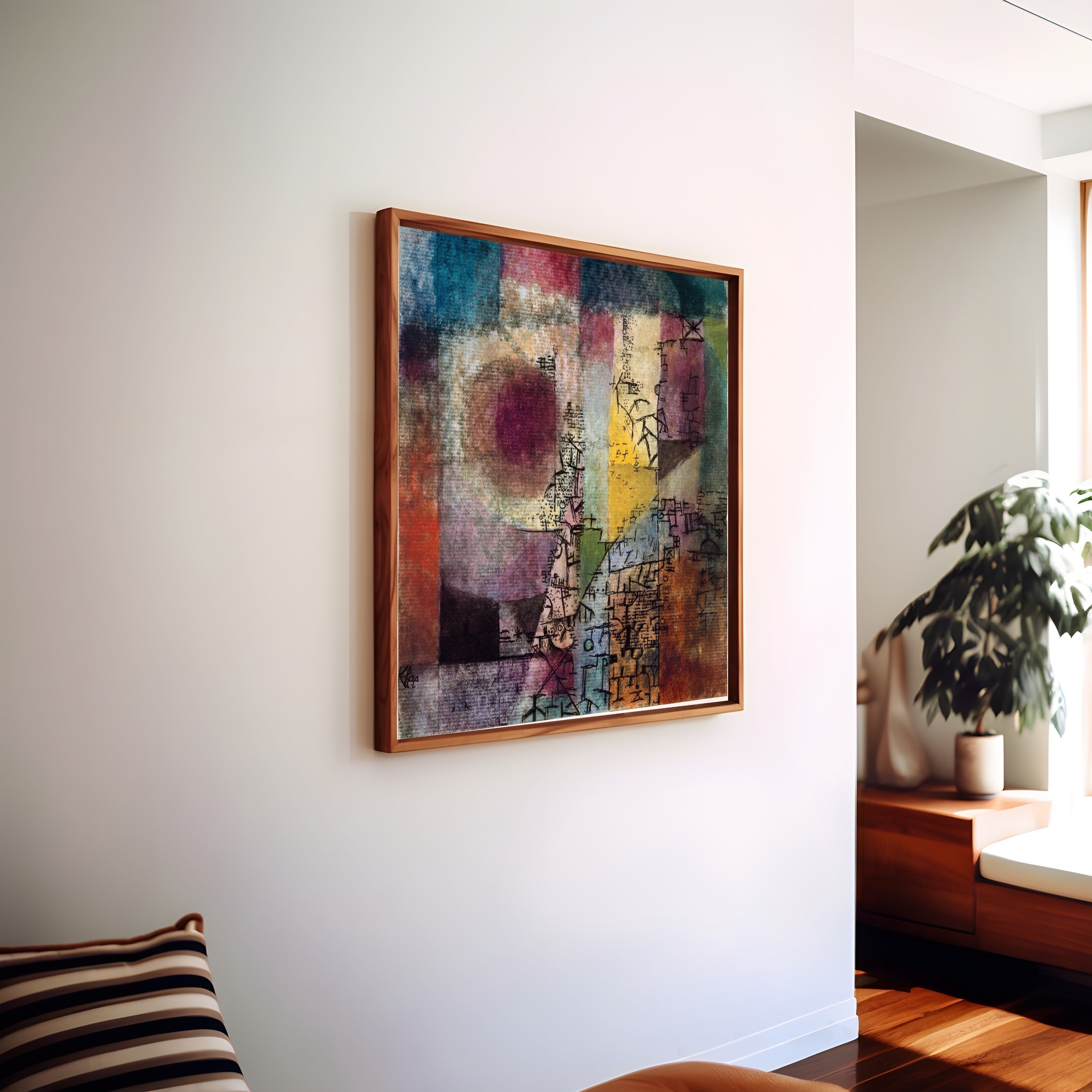 Paul Klee Untitled (1914) Abstract Art Print: Vintage Mid-Century Modern Home Decor - 9ArtPrints