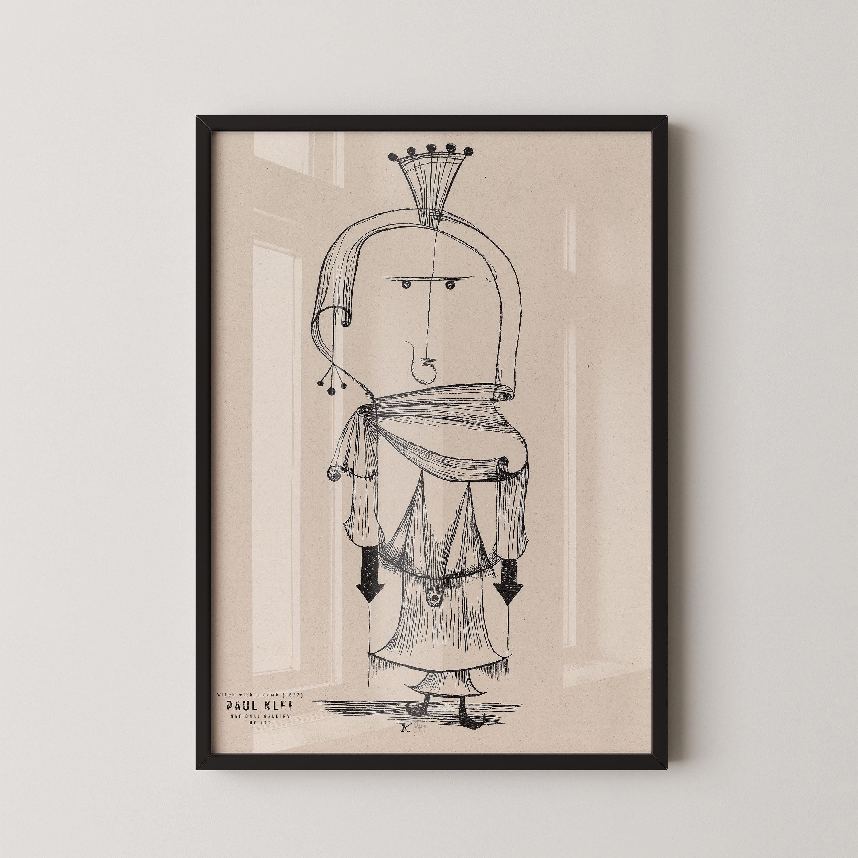 Paul Klee - Witch with Comb | Playful and Striking - Our Customers Love This Modern Art Exhibition Poster (available framed or unframed) - 9ArtPrints