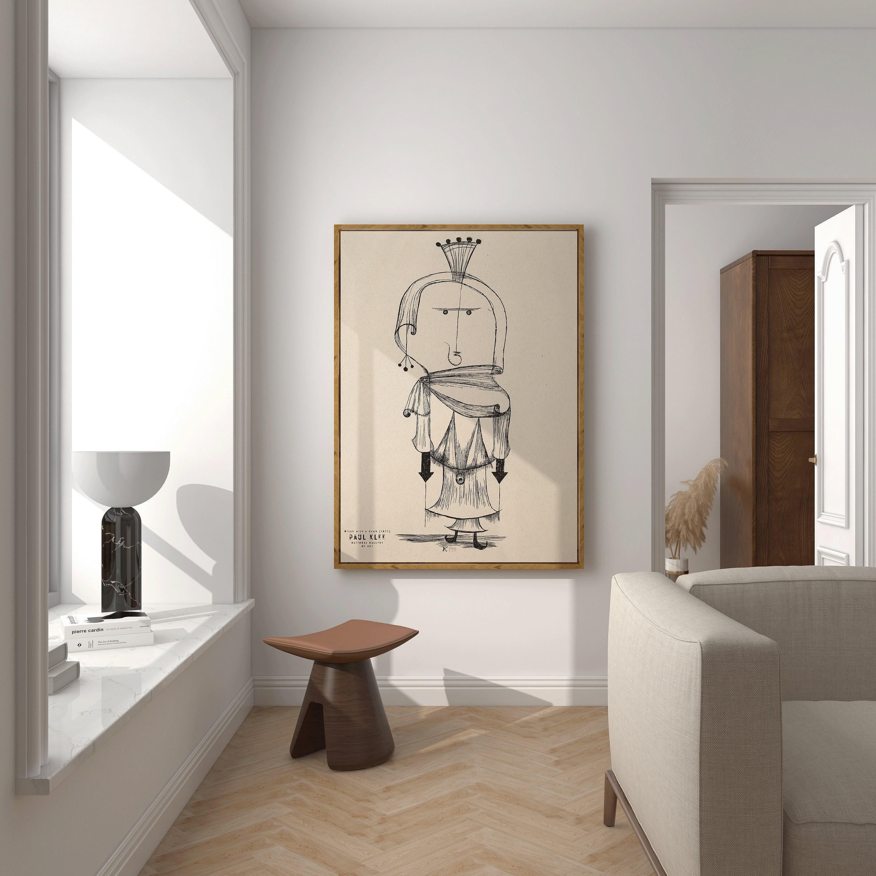 Paul Klee - Witch with Comb | Playful and Striking - Our Customers Love This Modern Art Exhibition Poster (available framed or unframed) - 9ArtPrints