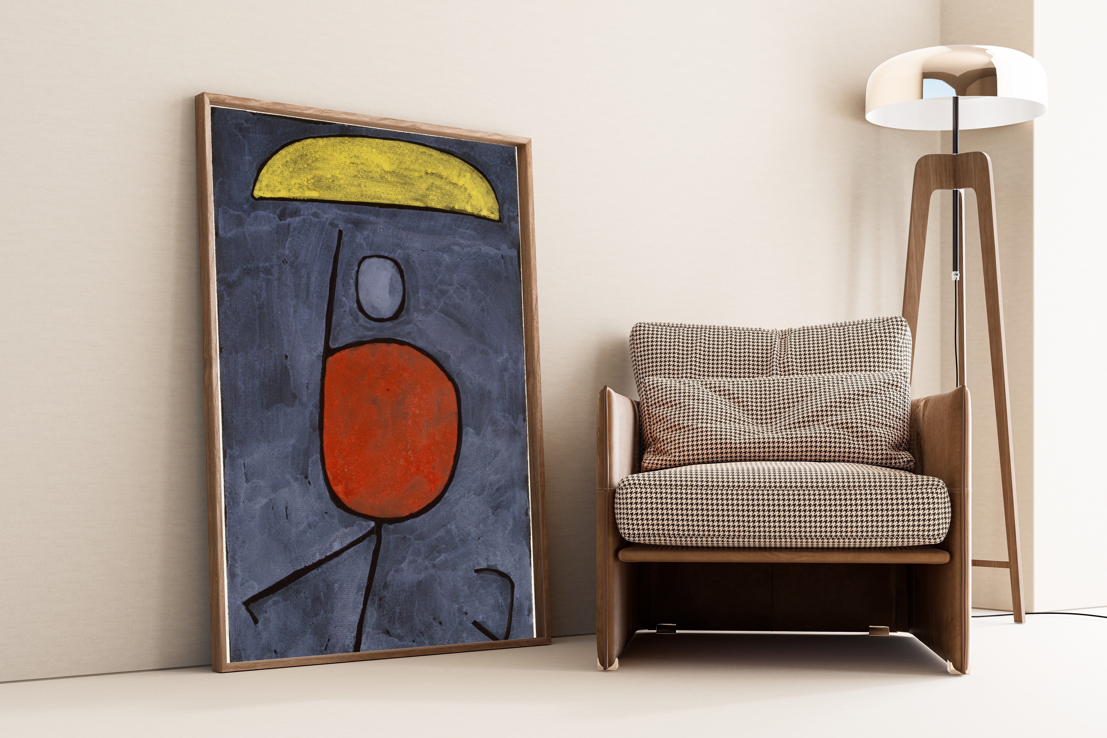 Paul Klee — With an Umbrella | Bauhaus Fine Art Print - 9ArtPrints