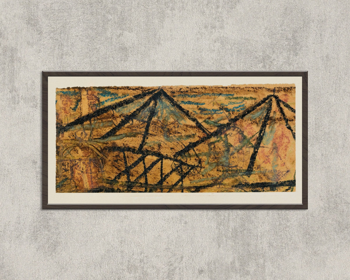 Paul Klee Abstract Art Print: With the Water Carrier, Panoramic Fine Art (2x1) - 9ArtPrints