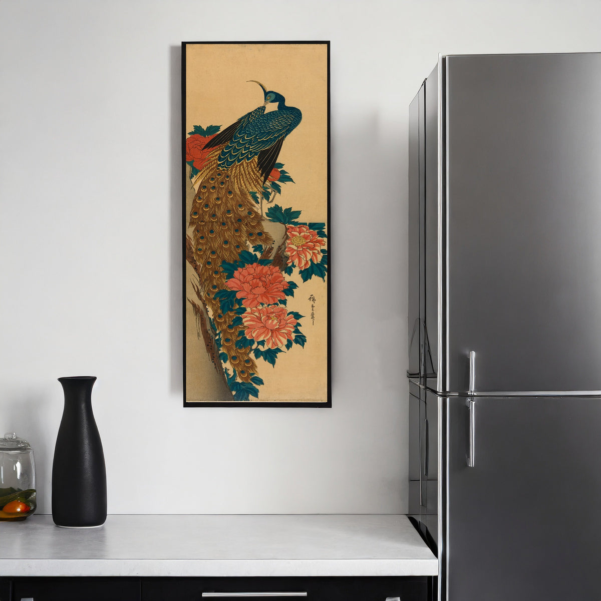 Utagawa Hiroshige — Peacock and Peonies | Japanese Woodblock Print (Ukiyo-e)