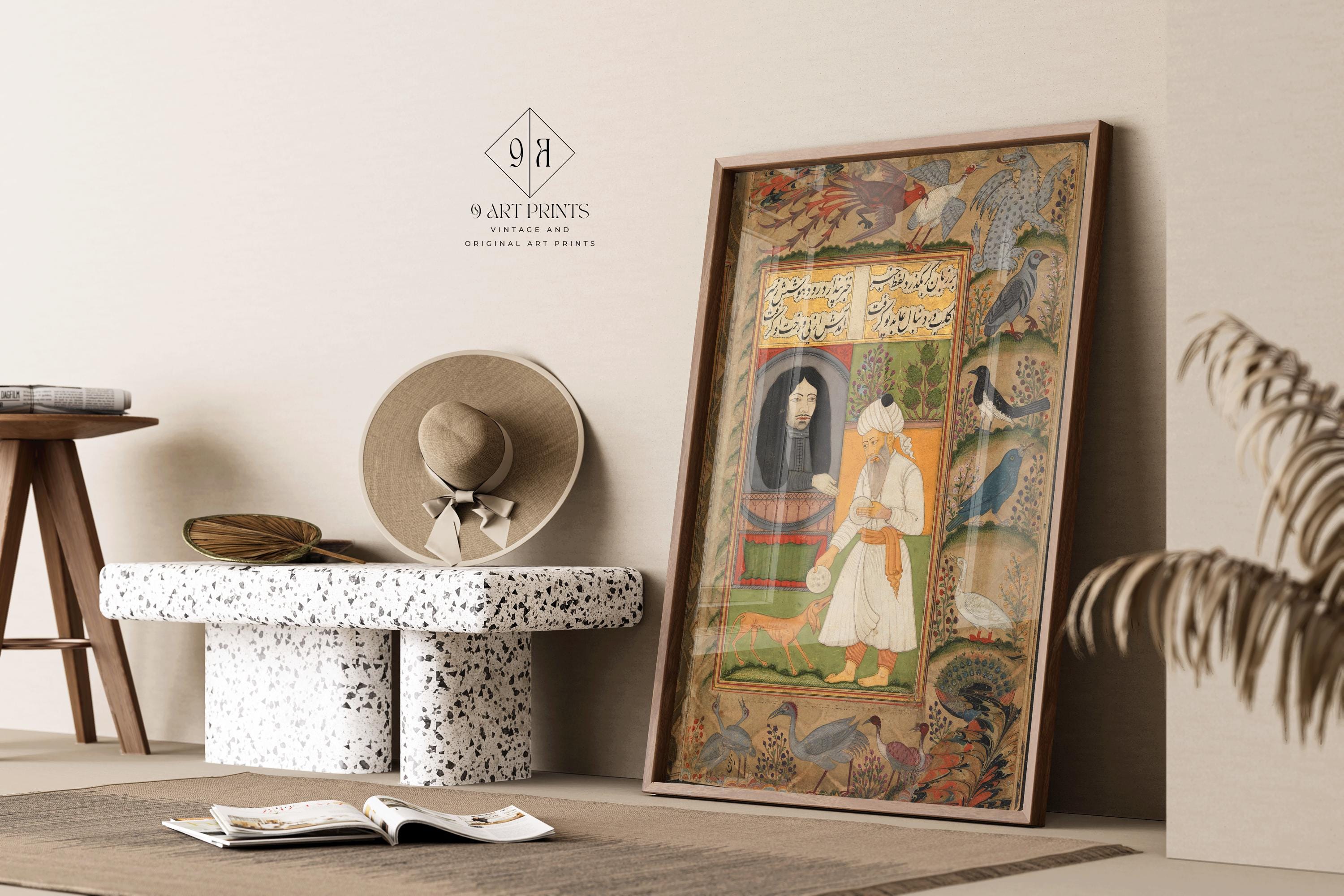 Persian Miniature Art Print: Nan va Halva, Giclée Fine Art - 9ArtPrints