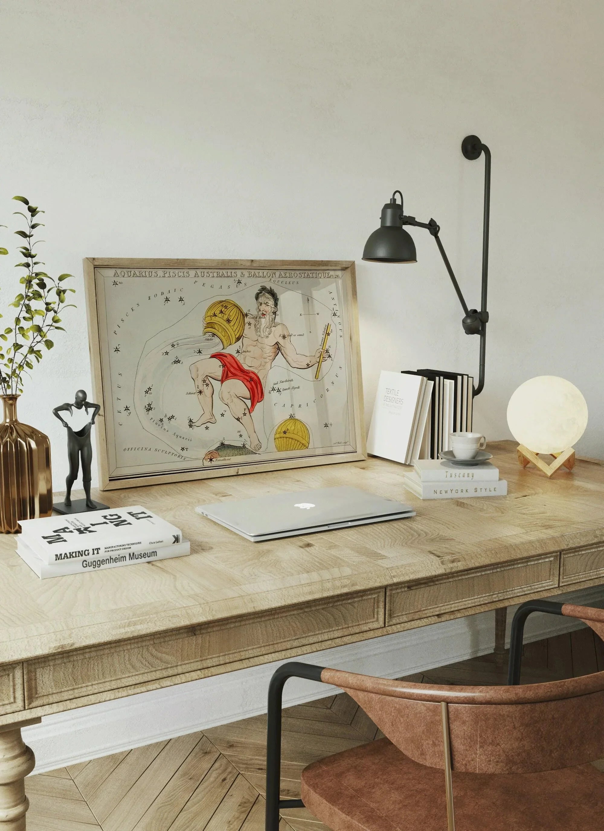 Personalizable Vintage Astrological Sign Print - Aquarius | Sidney Hall Art