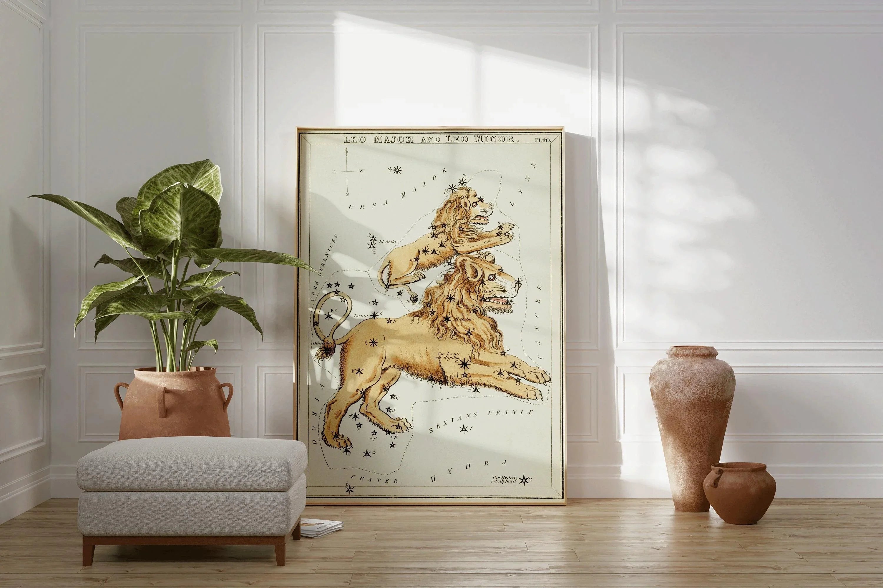 Personalizable Vintage Astrological Sign Print - Leo | Sidney Hall Art (available handframed or unframed) - 9ArtPrints