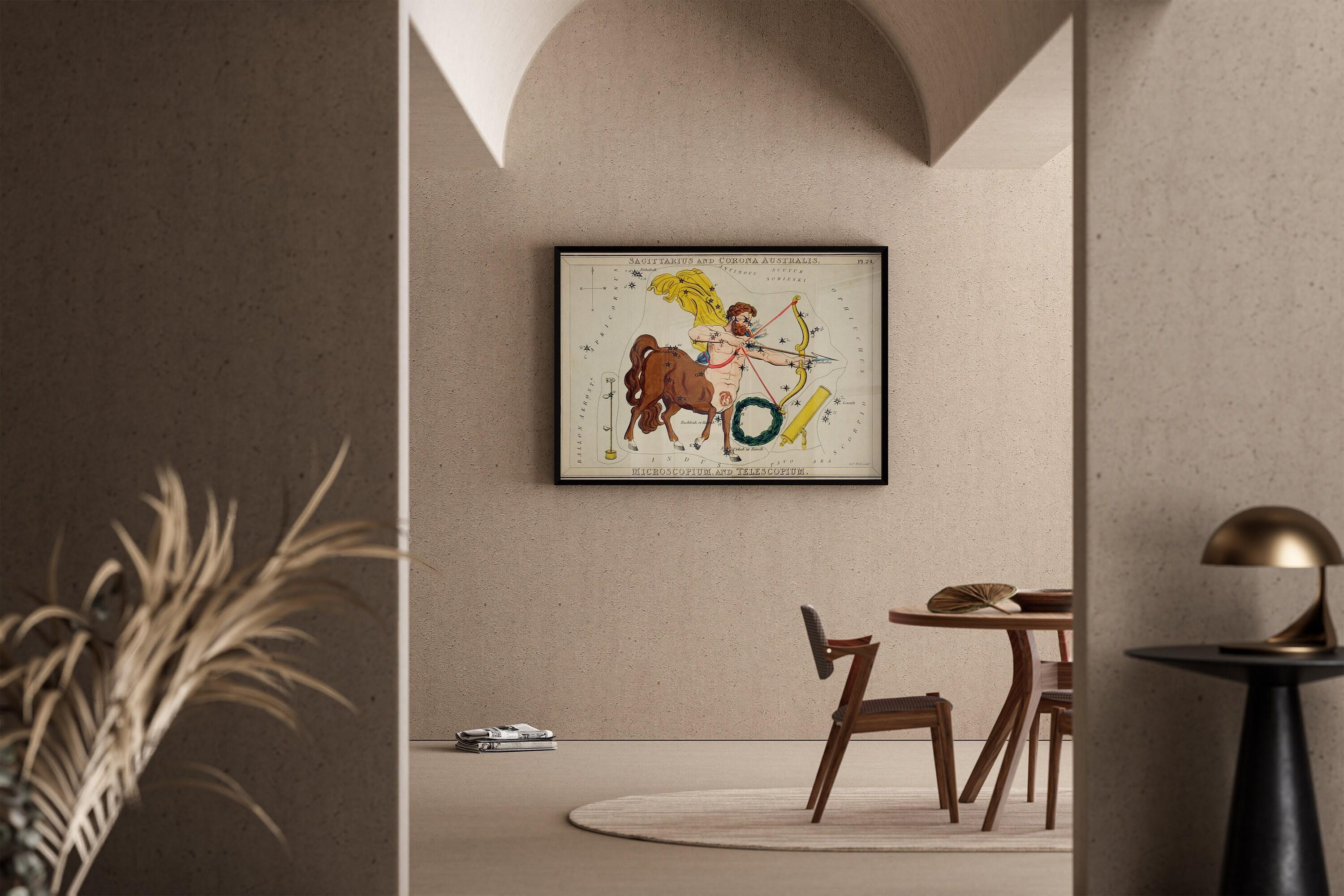 Personalizable Vintage Astrological Sign Print - Saggitarius | Sidney Hall Art (available handframed or unframed) - 9ArtPrints