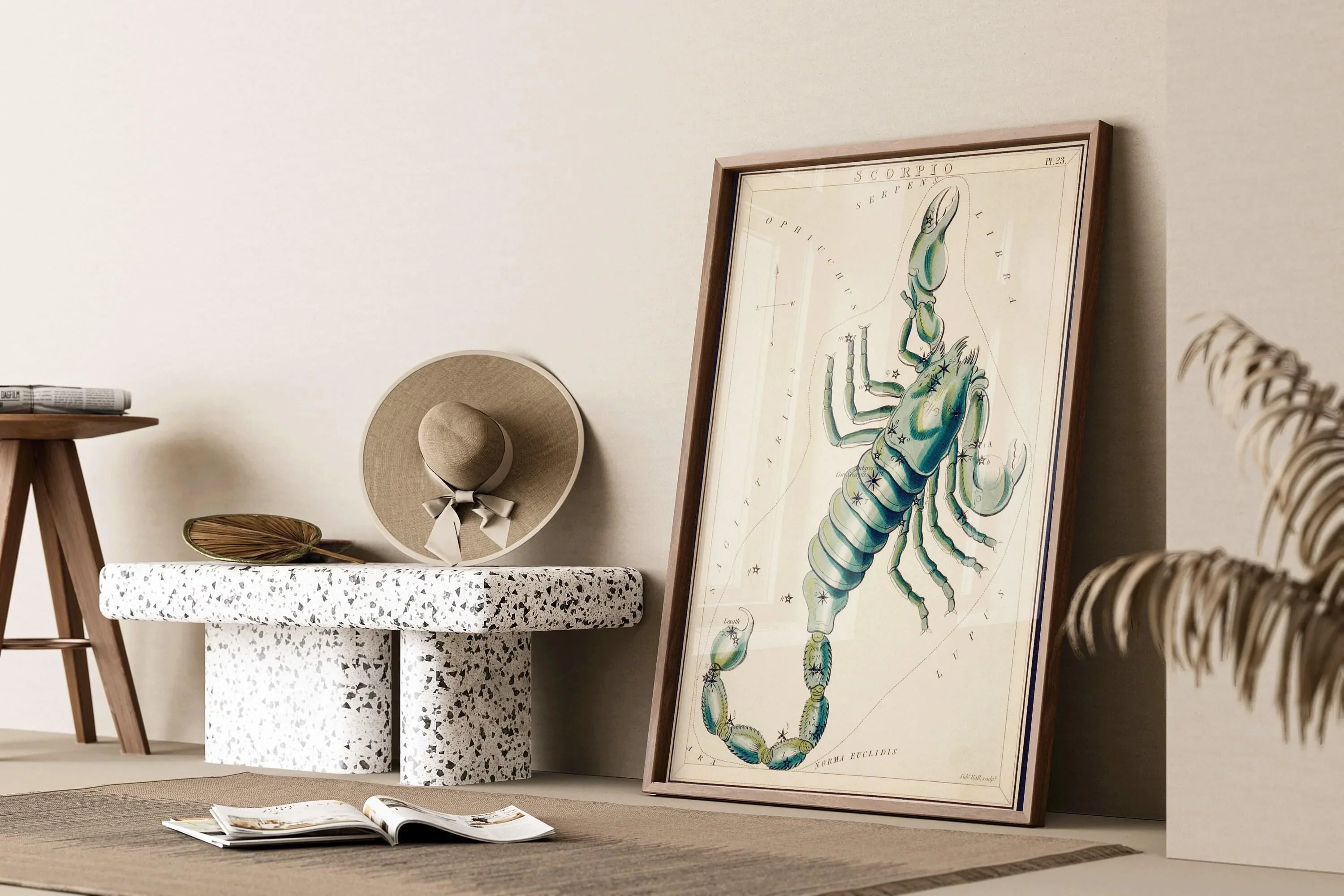 Personalizable Vintage Astrological Sign Print - Scorpio | Sidney Hall Art