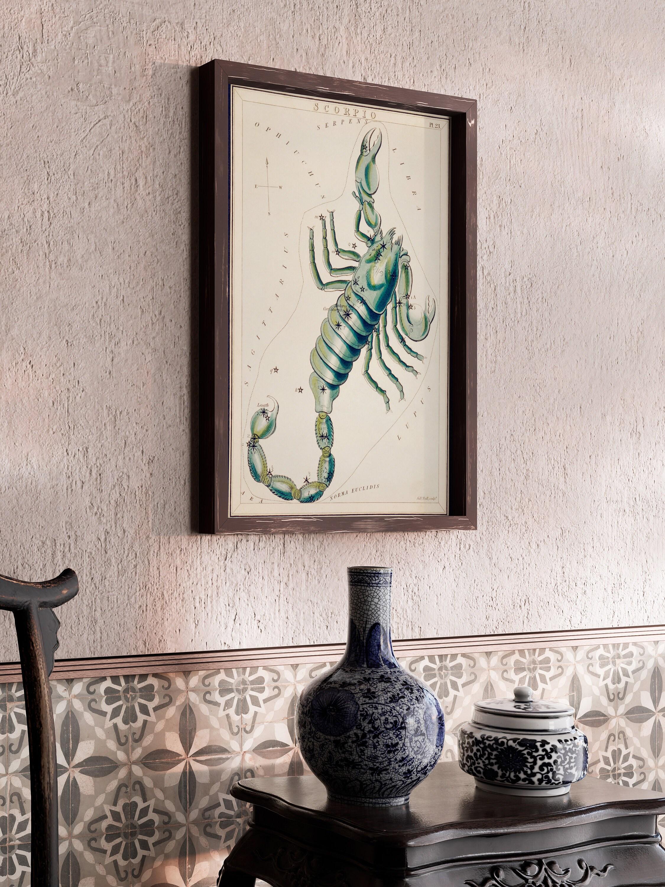 Personalizable Vintage Astrological Sign Print - Scorpio | Sidney Hall Art (available handframed or unframed) - 9ArtPrints