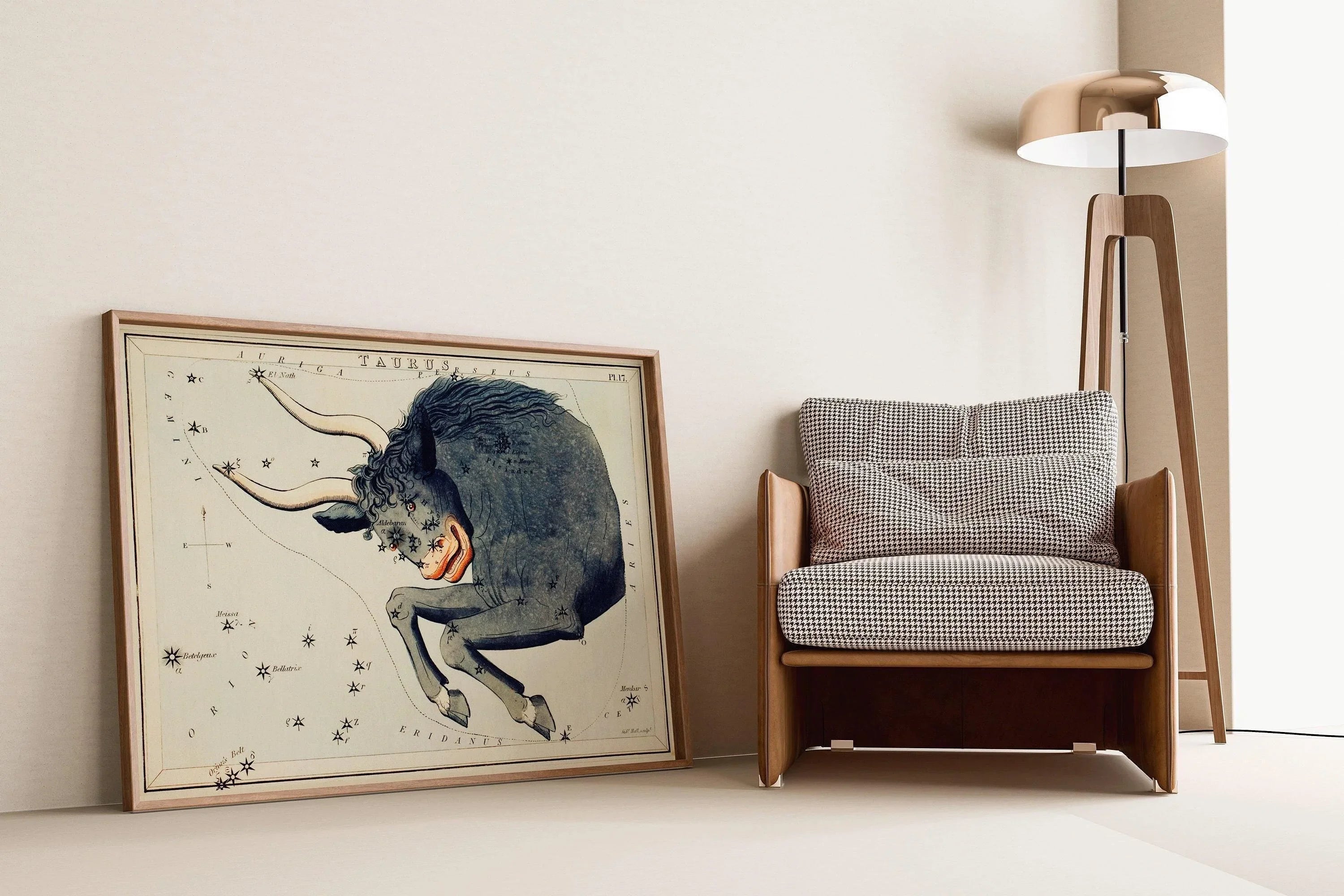 Personalizable Vintage Astrological Sign Print - Taurus | Sidney Hall Art