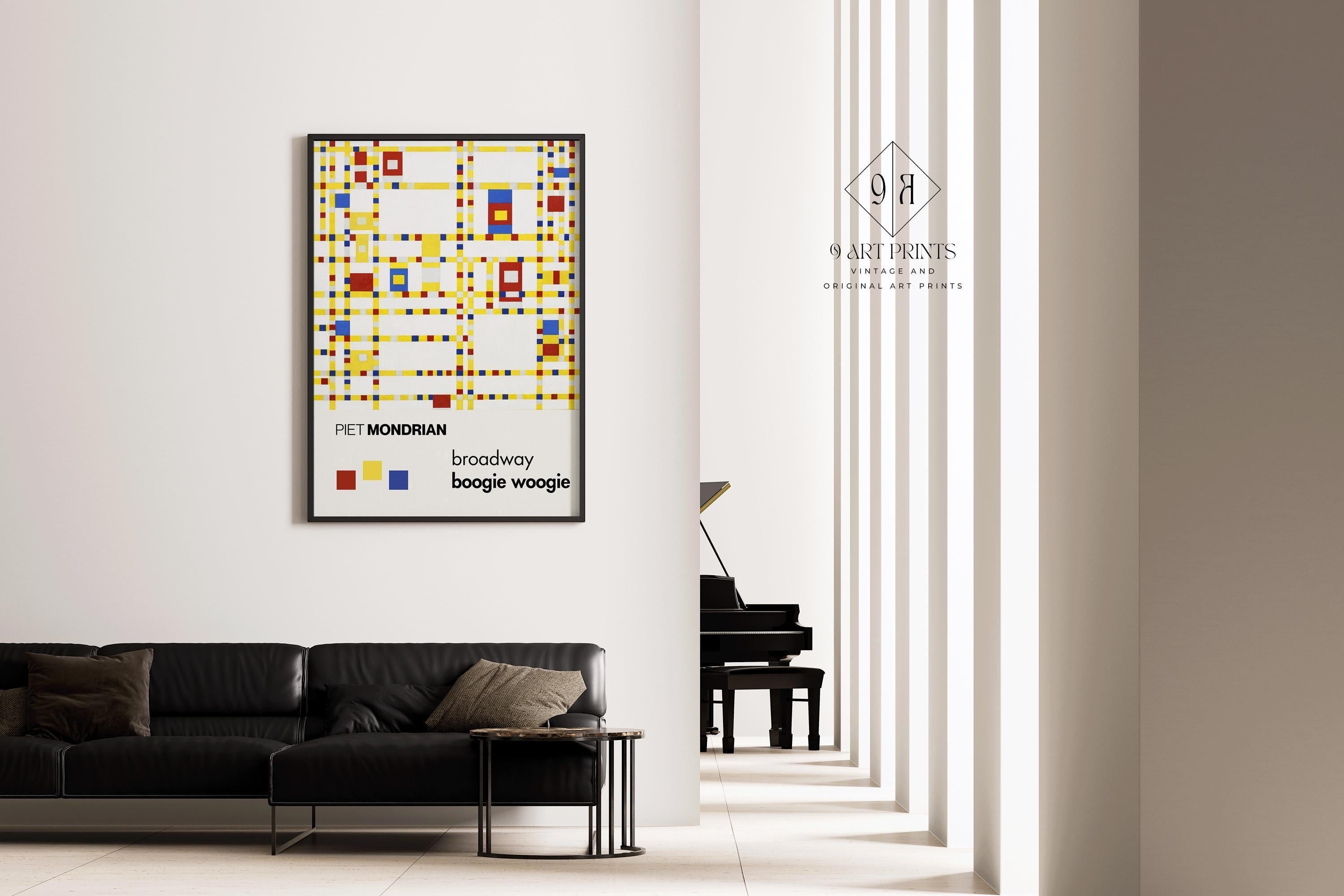 Piet Mondrian - Broadway Boogie Woogie PREMIUM GICLÉE PRINT | The Perfect Mid - Century Modern Art Poster (available handframed or unframed) - 9ArtPrints