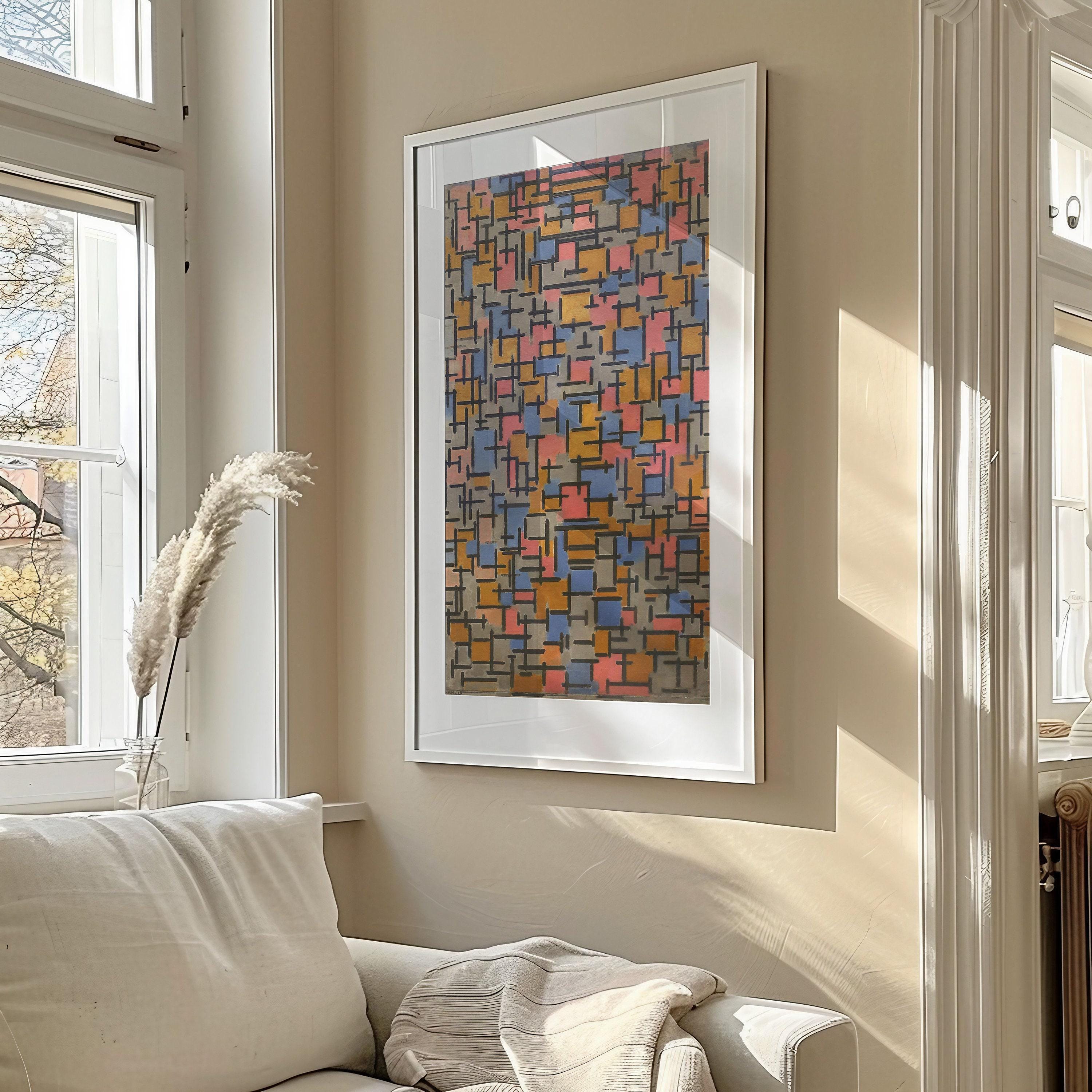 Piet Mondrian - Composition (1916) PREMIUM GICLÉE PRINT | Vintage Narrow Vertical Mid - century Modern Art (available handframed) 2x1 - 9ArtPrints