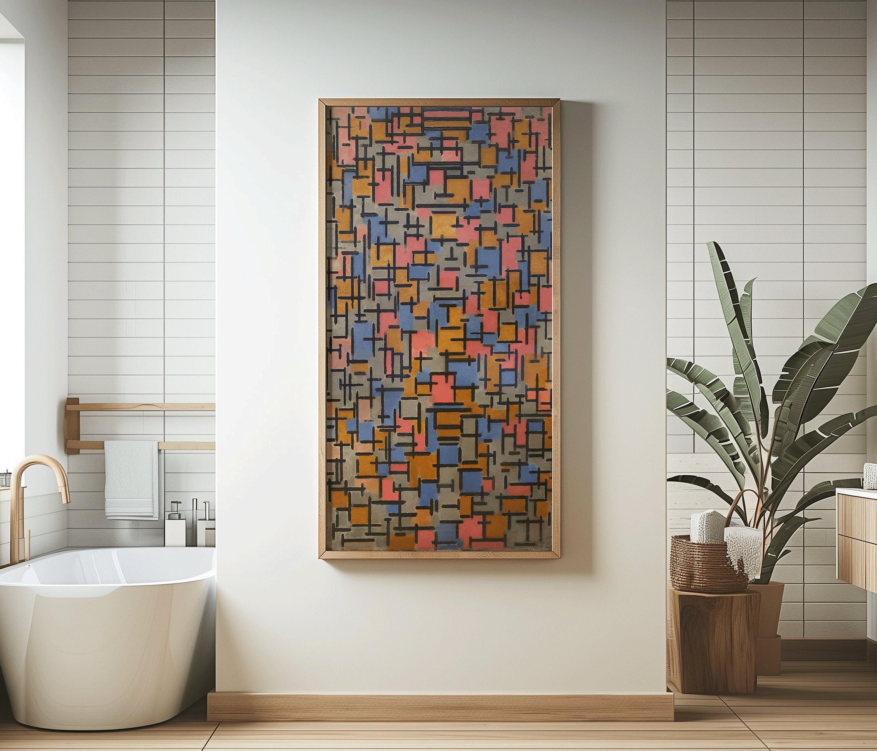 Piet Mondrian - Composition (1916) PREMIUM GICLÉE PRINT | Vintage Narrow Vertical Mid - century Modern Art (available handframed) 2x1 - 9ArtPrints