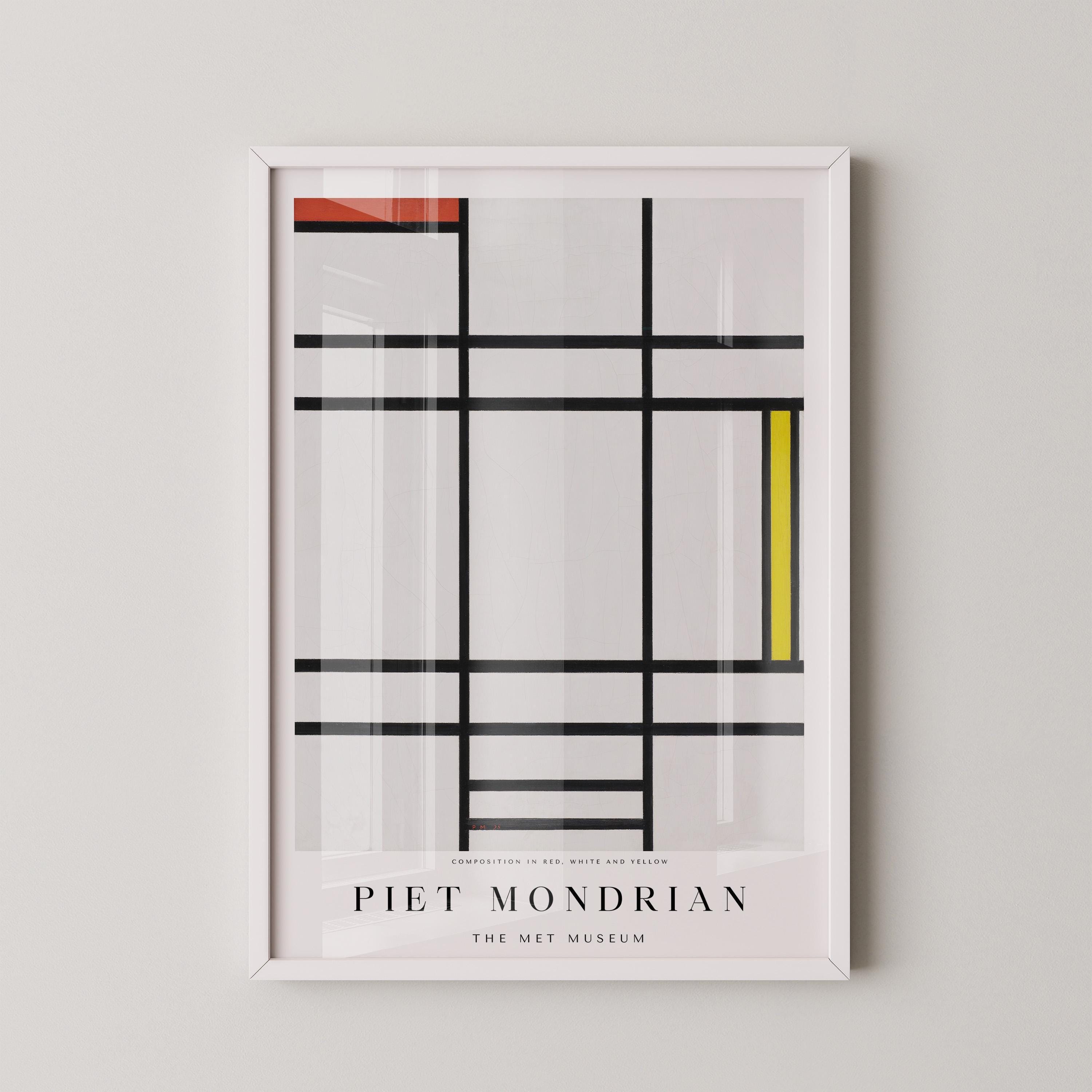 Piet Mondrian - Composition 1936 PRINT | Mid - Century Modern Art Print