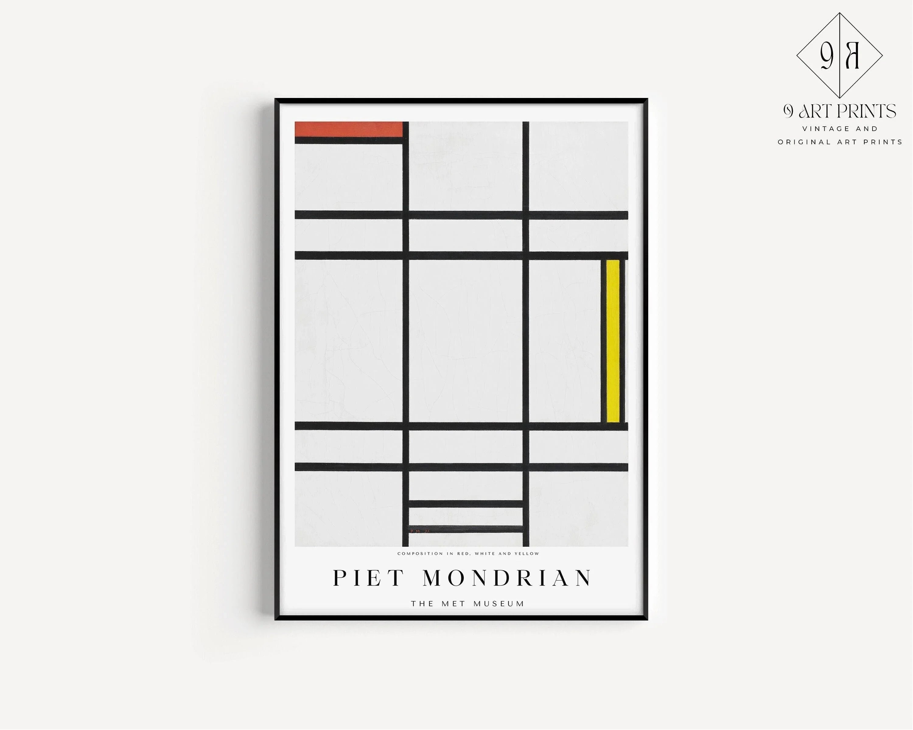 Piet Mondrian - Composition 1936 PRINT | Mid - Century Modern Art Print