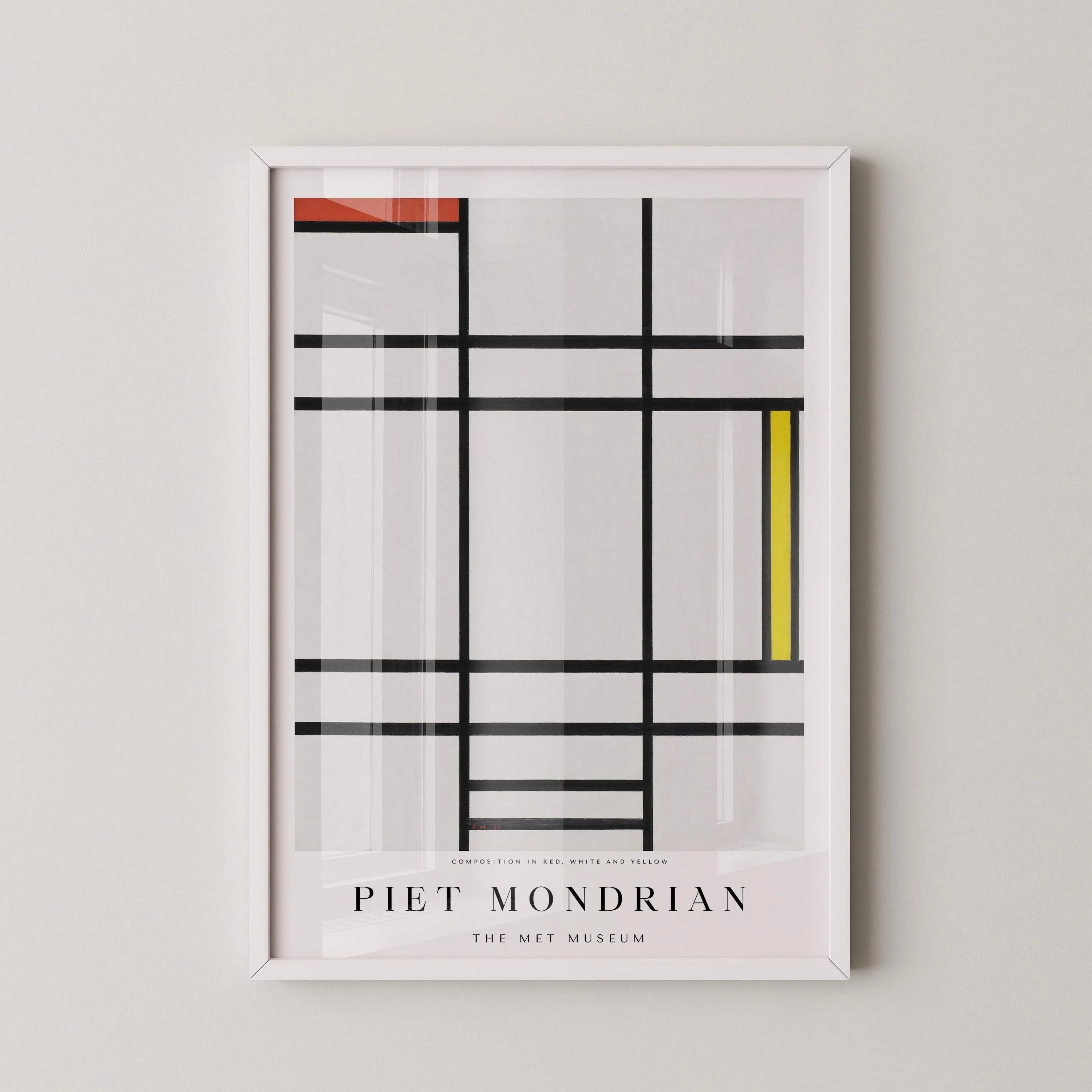 Piet Mondrian - Composition 1936 PRINT | Mid - Century Modern Art Print (available handframed or unframed) - 9ArtPrints