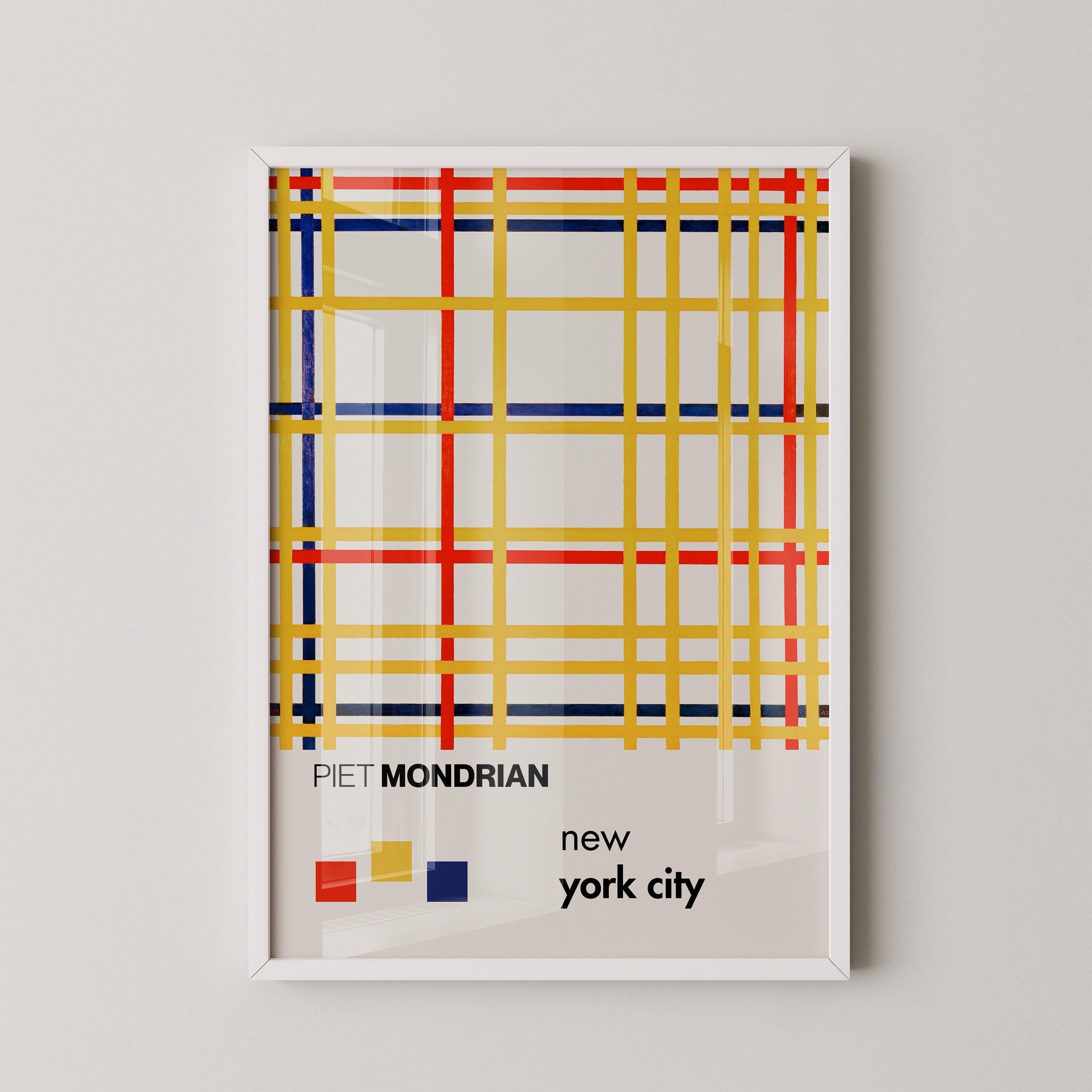 Piet Mondrian - New York City PREMIUM GICLÉE PRINT | The Perfect Mid - Century Modern Art Poster (available handframed or unframed) - 9ArtPrints