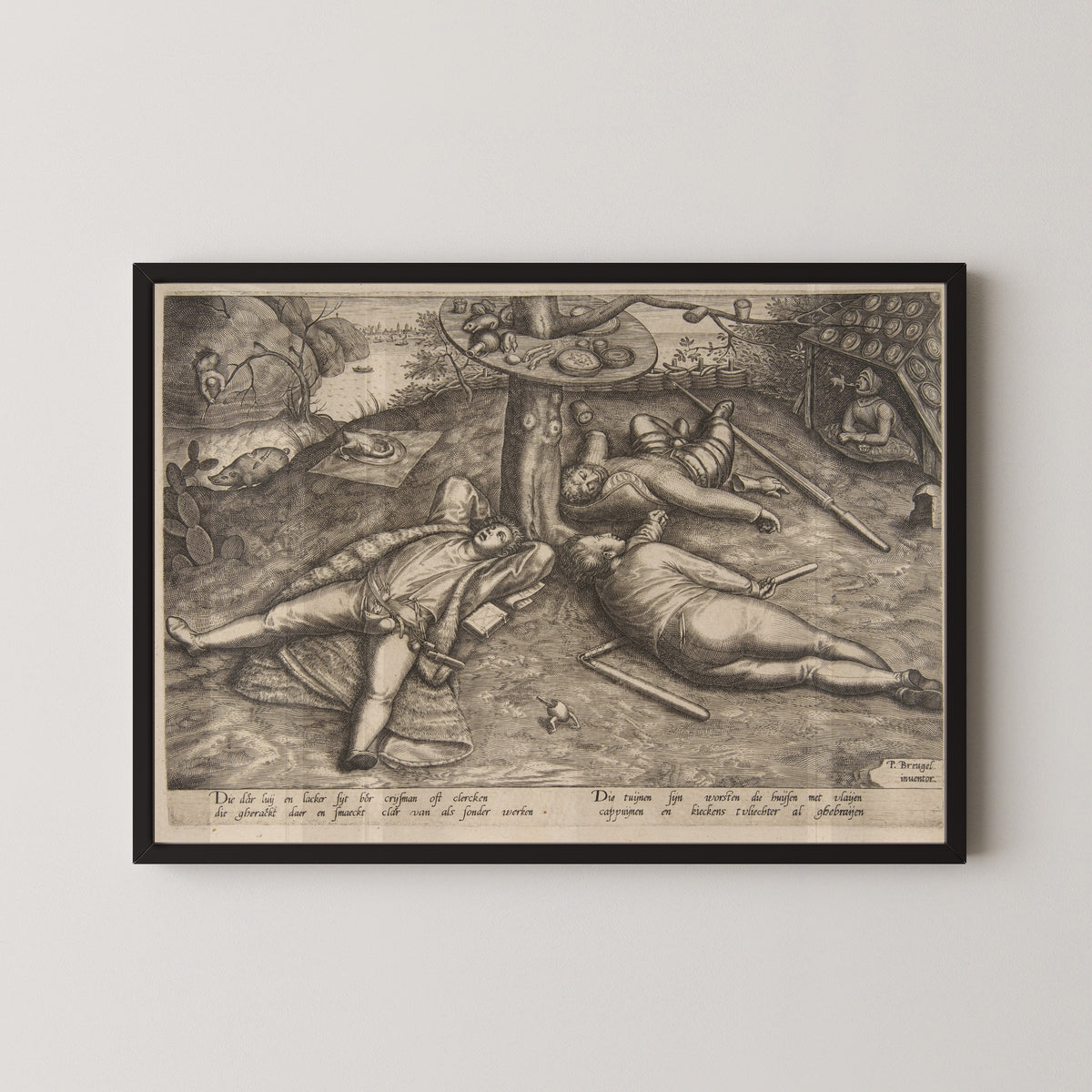 Pieter Bruegel the Elder — The Land of Cockaigne | Engraving Print