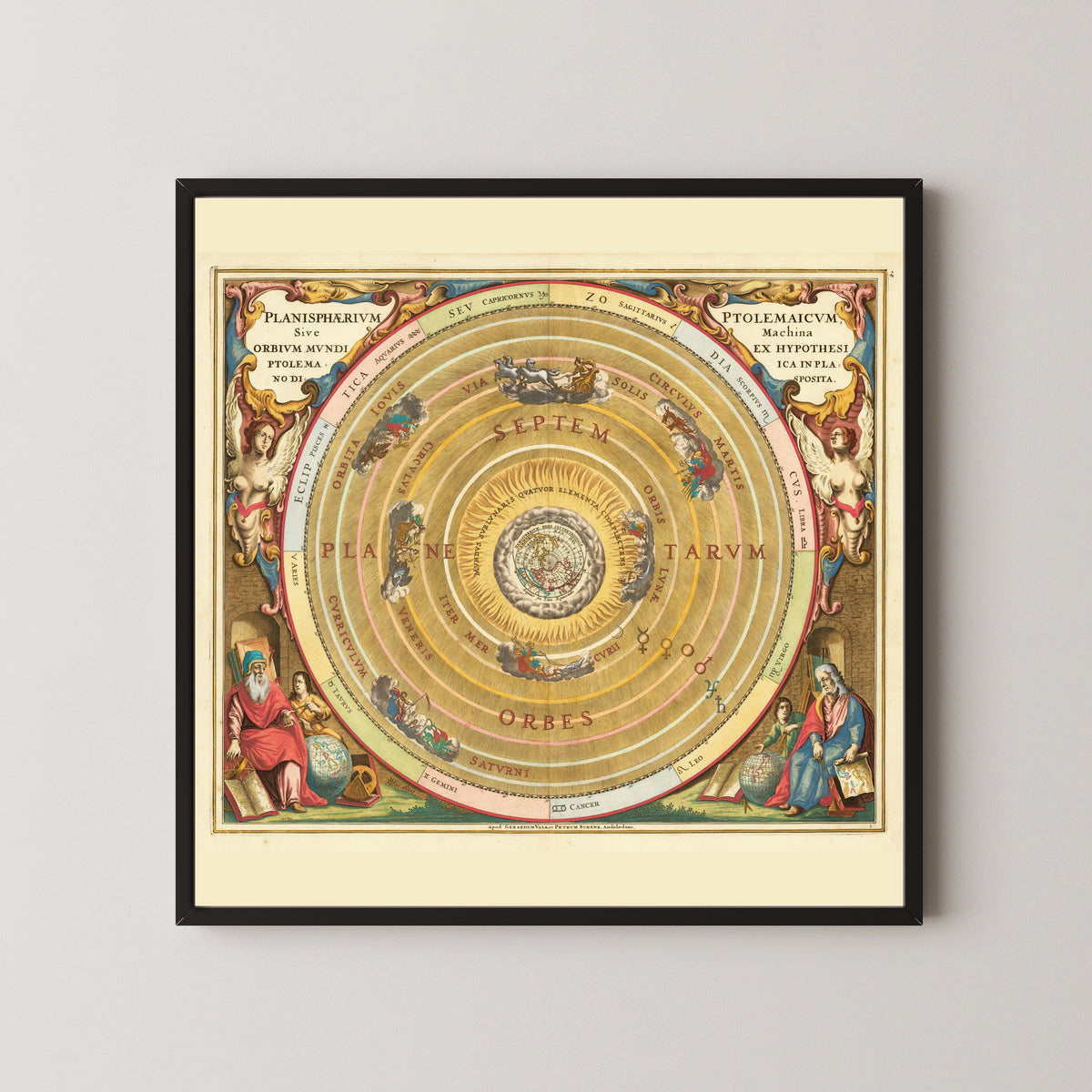 Andreas Cellarius — The Ptolemaic Planisphere (Plate 1) | Celestial Map Print