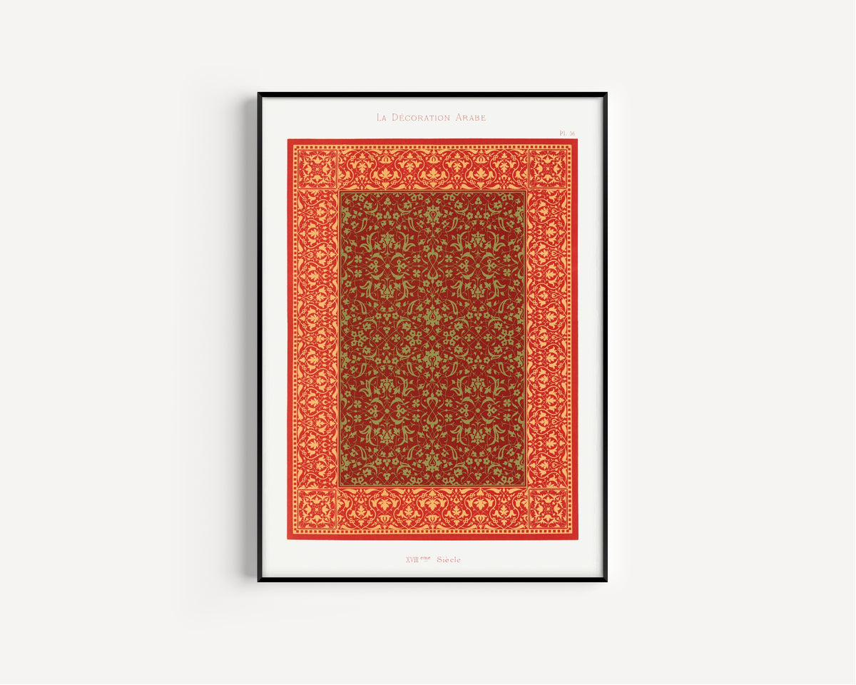 Émile Prisse d'Avennes — Plate 56, La Décoration Arabe | Ornament Plate Print