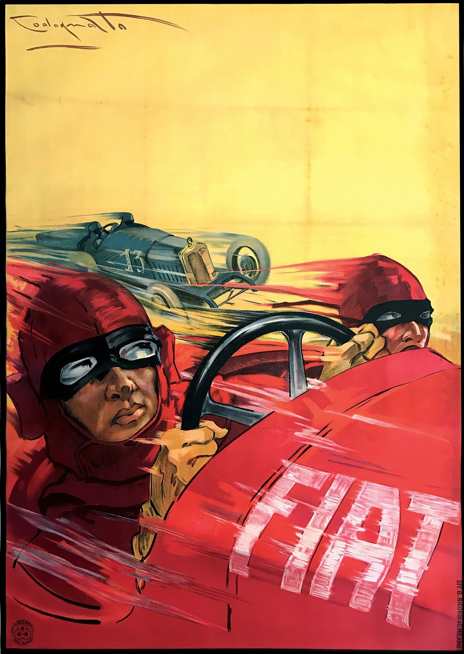 Plinio Codognato — Fiat Racing Poster (1923) | Vintage Motorsport Print - 9ArtPrints