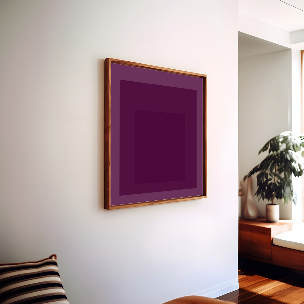 Plum — Homage to the Square | Mid-Century Modern Art Print - 9ArtPrints