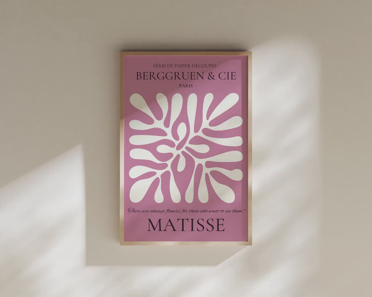 Henri Matisse - Leaf Poster Papier Decoupes | Exhibition Poster in Lilac Famous Painting (available handframed or unframed)
