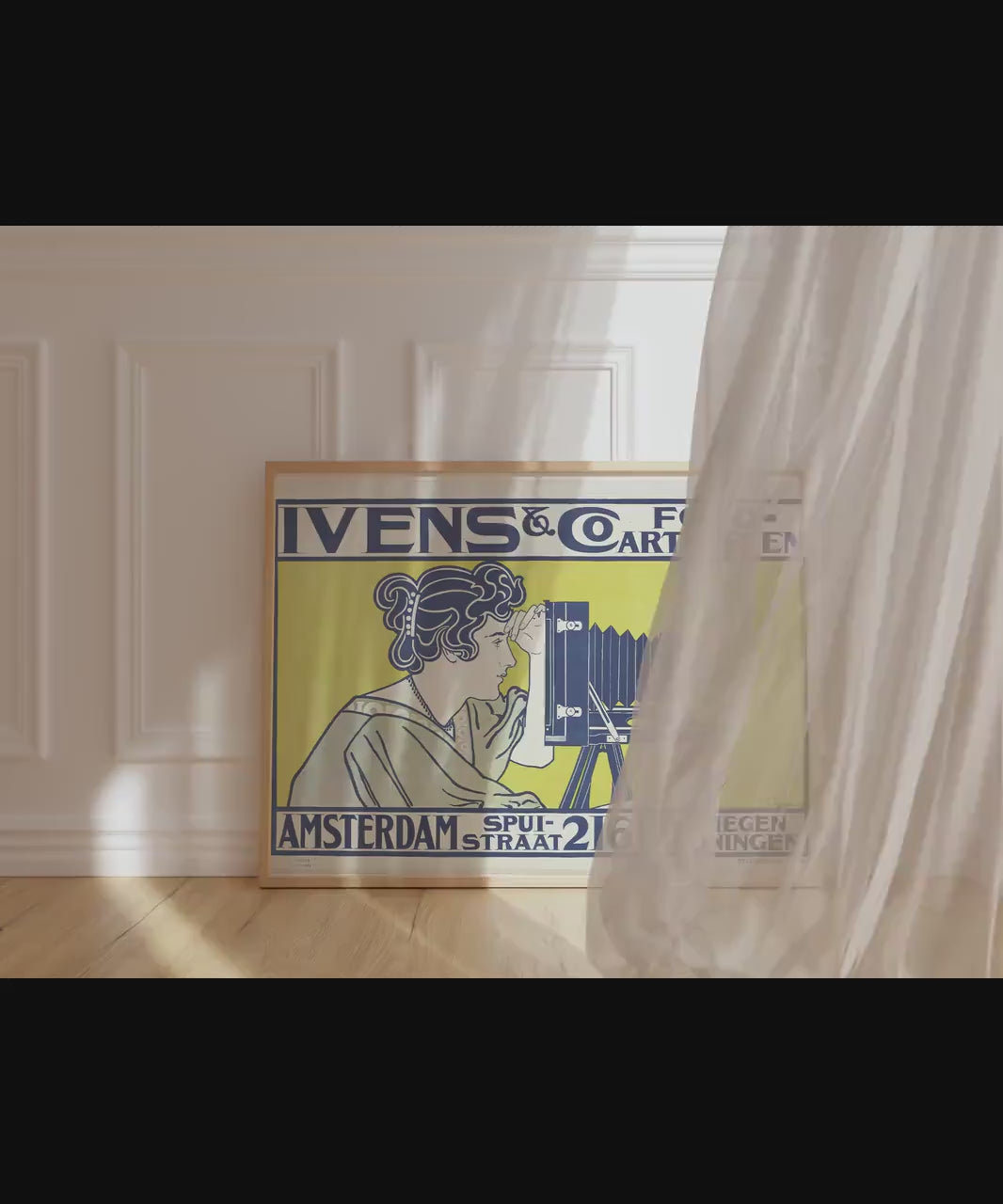 Ivens Photography | Vintage Ad Print in Blue and Yellow (available handframed or unframed)
