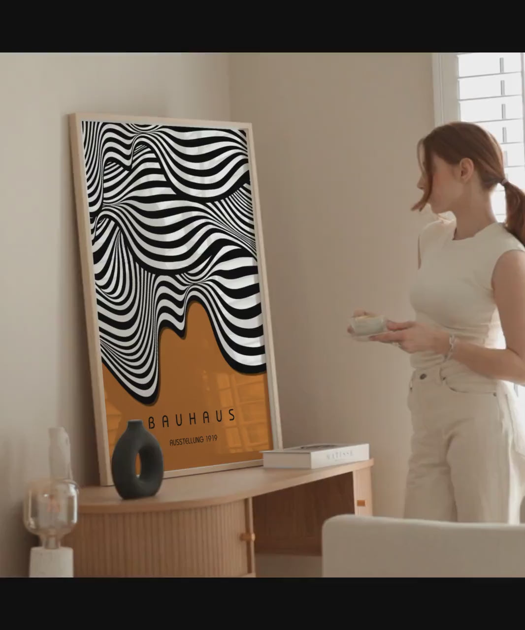 Bauhaus Ausstellung Brown (Waves) PREMIUM GICLÉE PRINT | Our Legendary Top Bestseller | Vintage Mid-century Modern Poster (Available framed)