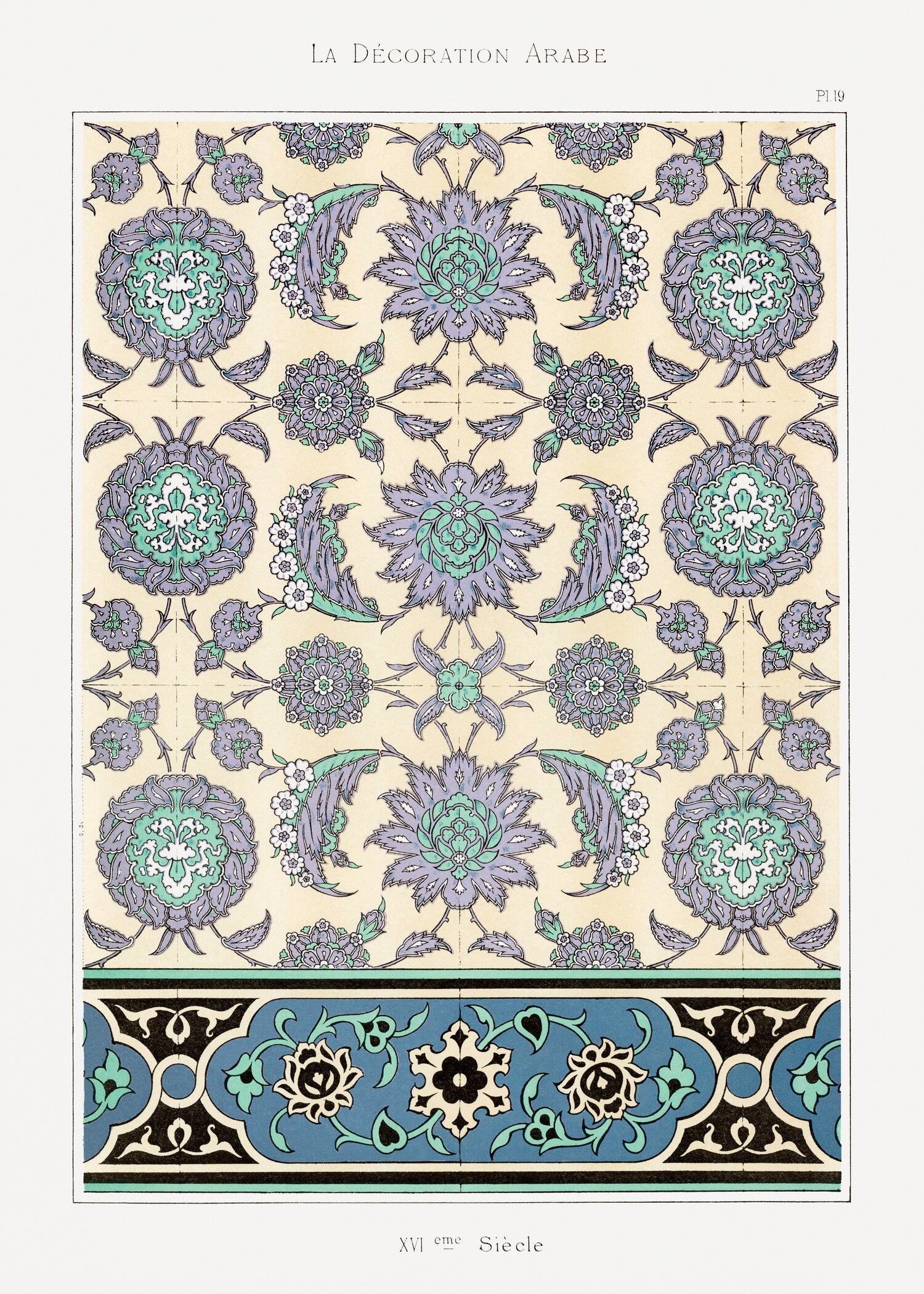 Prisse d'Avennes — Arabian Pattern 19 | Islamic Ornament Print - 9ArtPrints