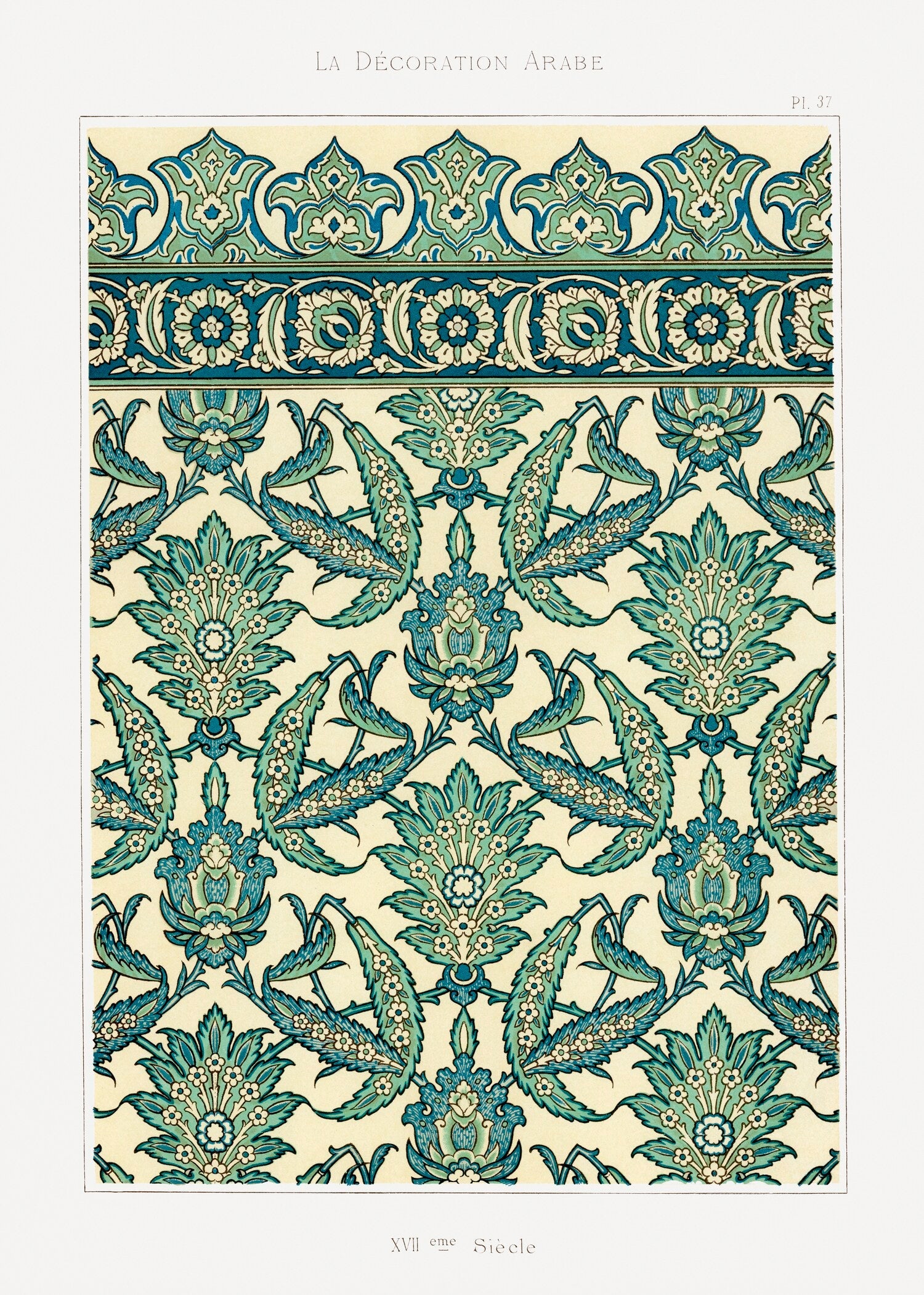 Prisse d'Avennes — Arabian Pattern 37 | Islamic Ornament Print - 9ArtPrints