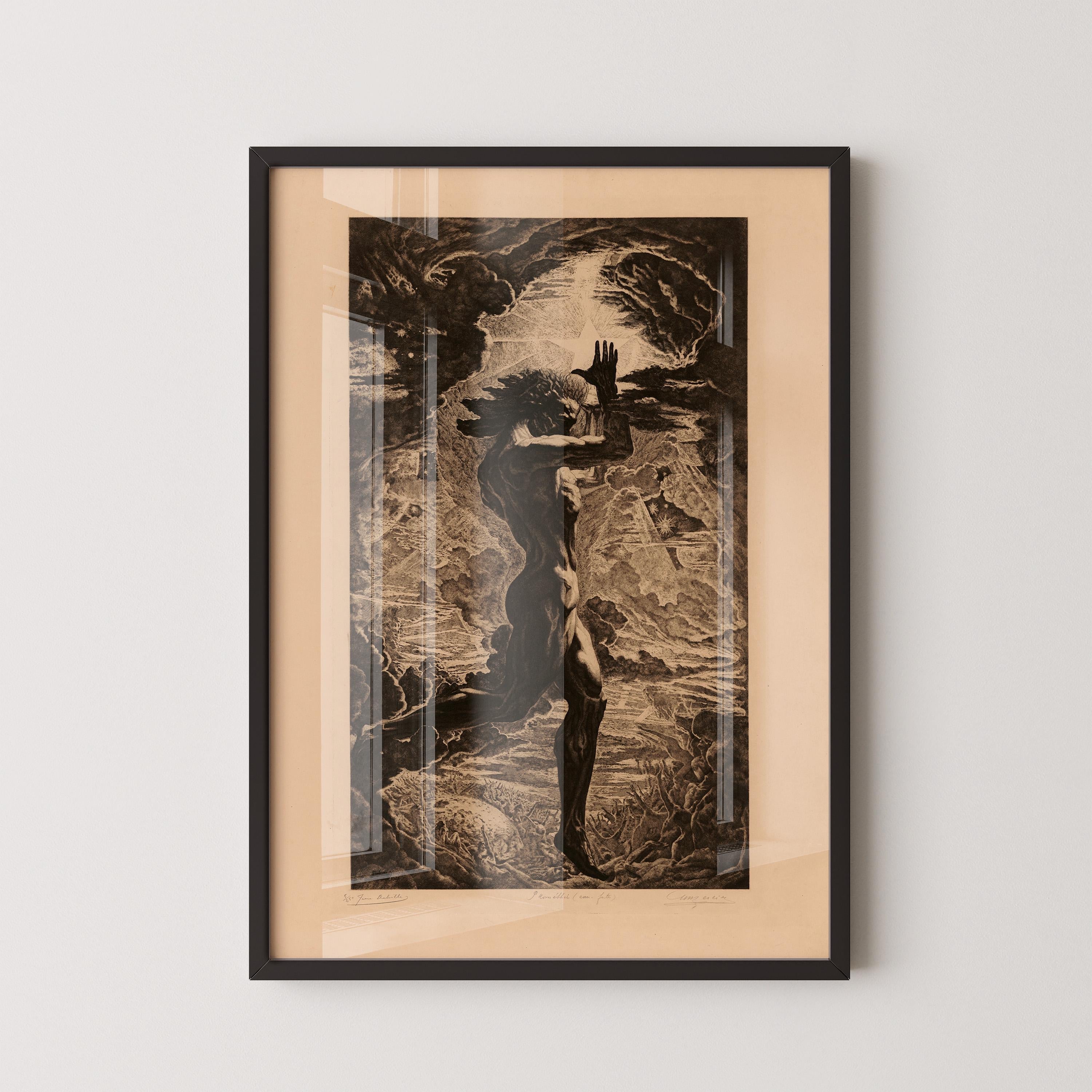Prometheus - Jean Delville | An Incredible Symbolist Masterpiece | Gorgeous Sketch Art Giclee Print Framed or Unframed - 9ArtPrints