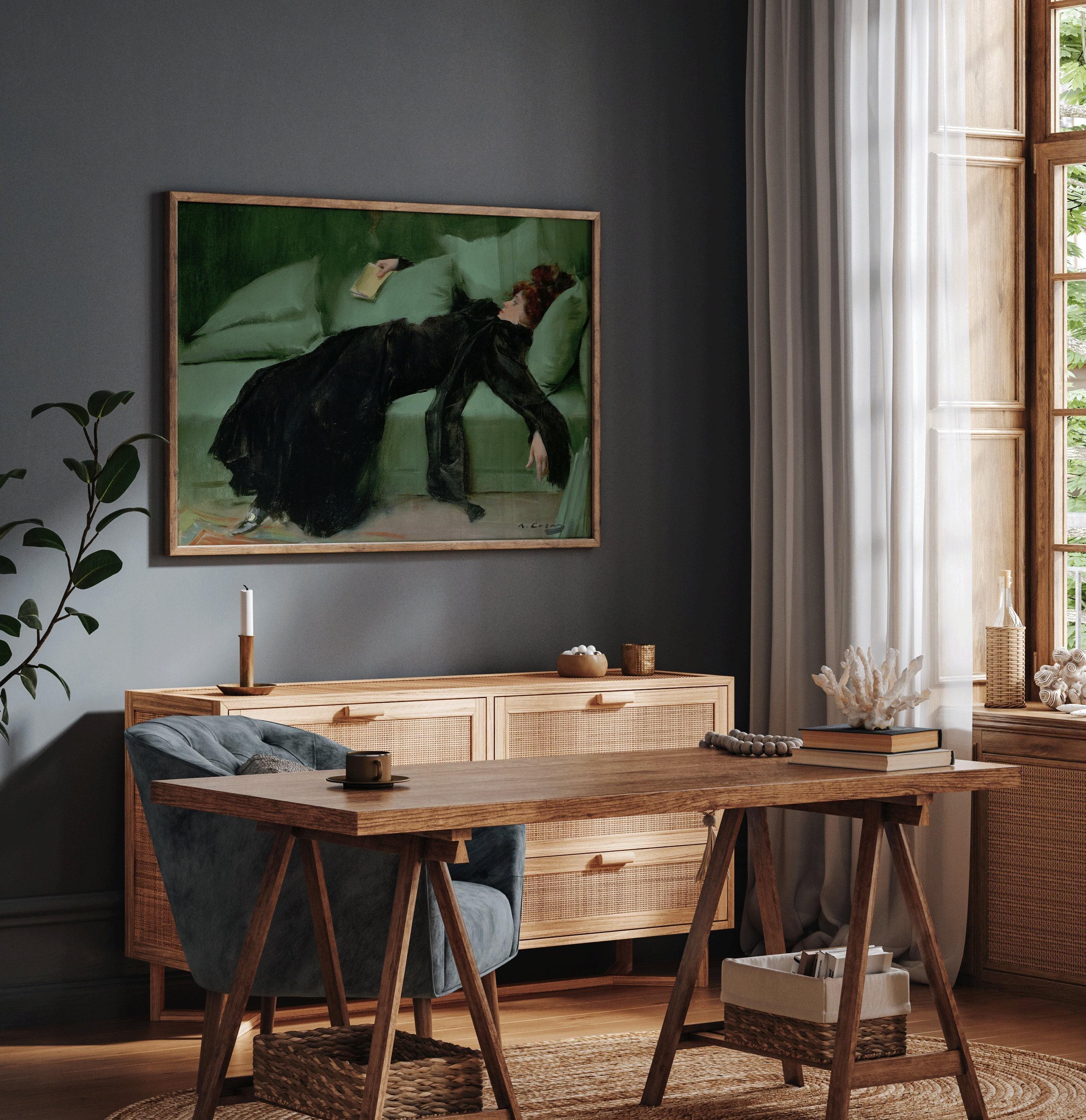 Ramon Casas - Decadent Young Woman (After the Ball) | The Legendary Painting Now in Stunning Giclee Print Available Handframed or Unframed - 9ArtPrints