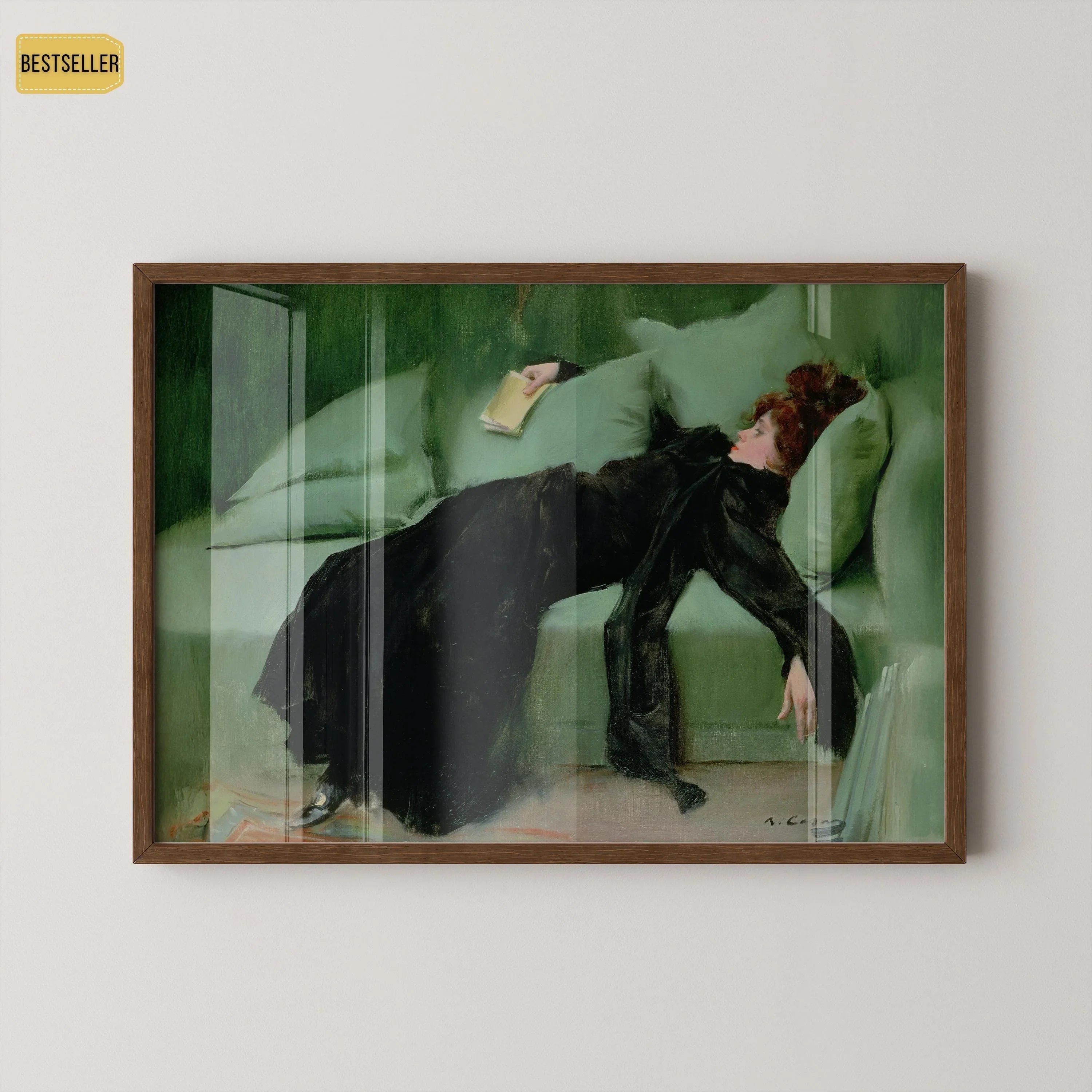 Ramon Casas - Decadent Young Woman (After the Ball) | The Legendary Painting Now in Stunning Giclee Print Available Handframed or Unframed - 9ArtPrints
