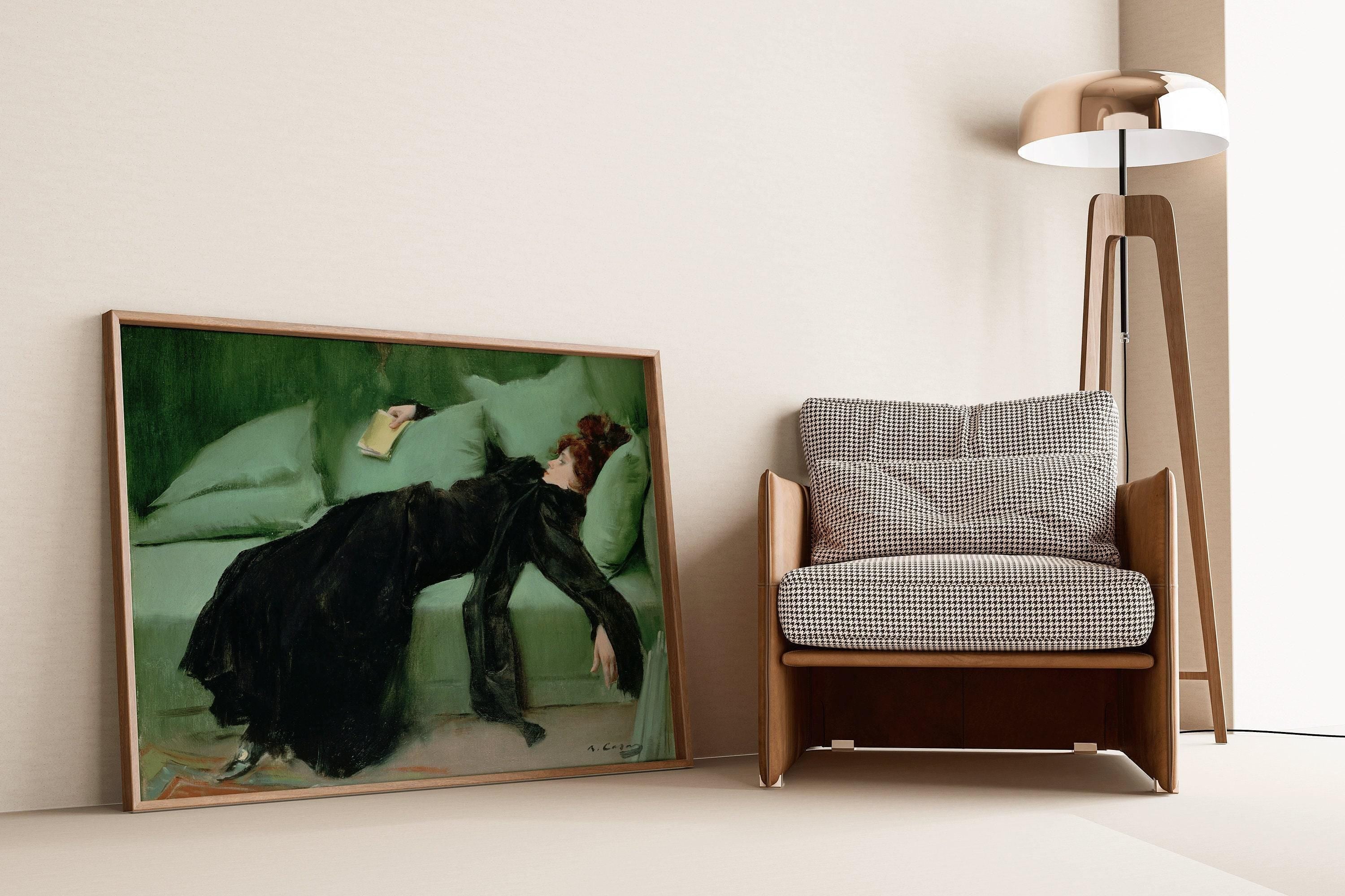 Ramon Casas - Decadent Young Woman (After the Ball) | The Legendary Painting Now in Stunning Giclee Print Available Handframed or Unframed - 9ArtPrints