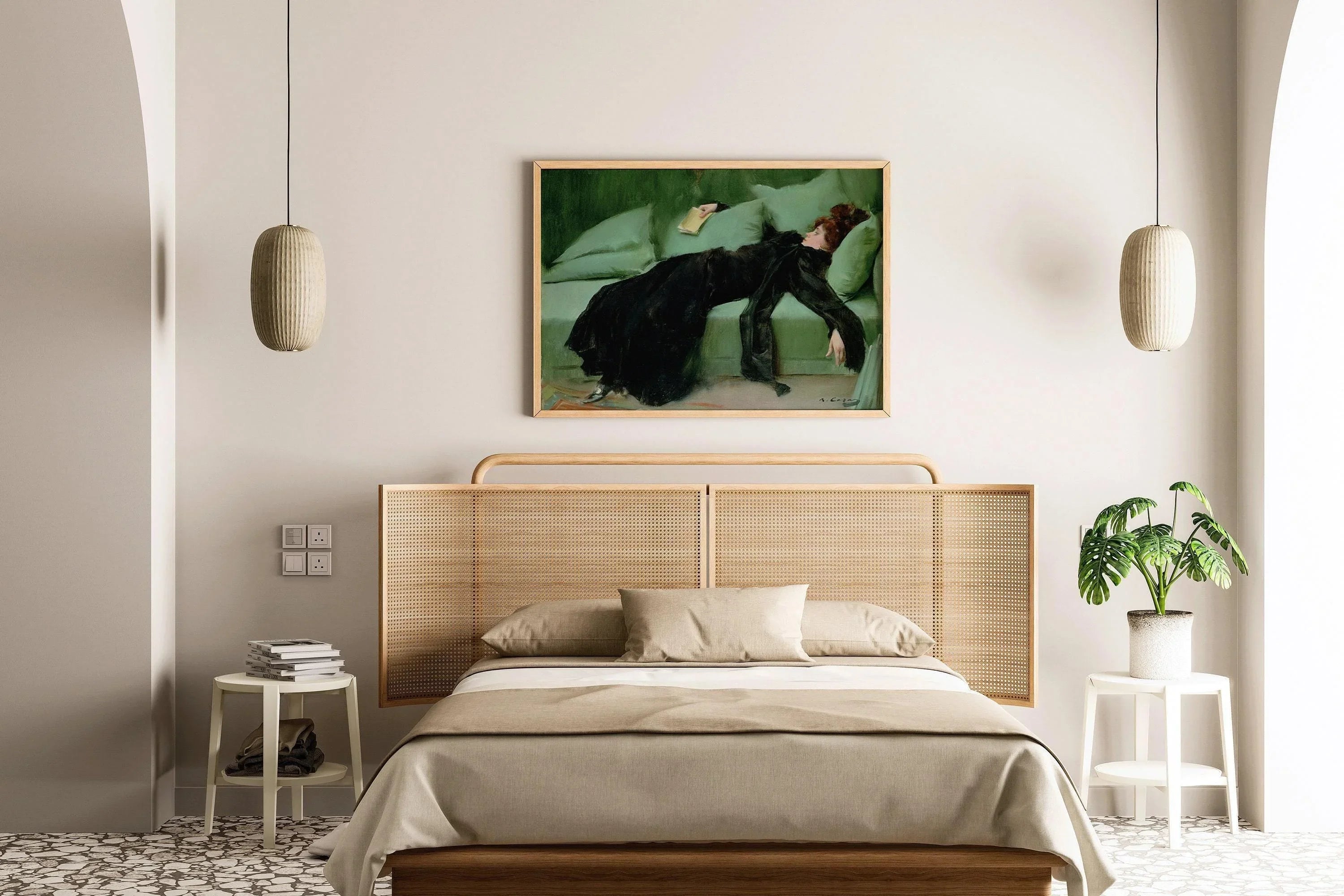 Ramon Casas - Decadent Young Woman (After the Ball) | The Legendary Painting Now in Stunning Giclee Print Available Handframed or Unframed - 9ArtPrints