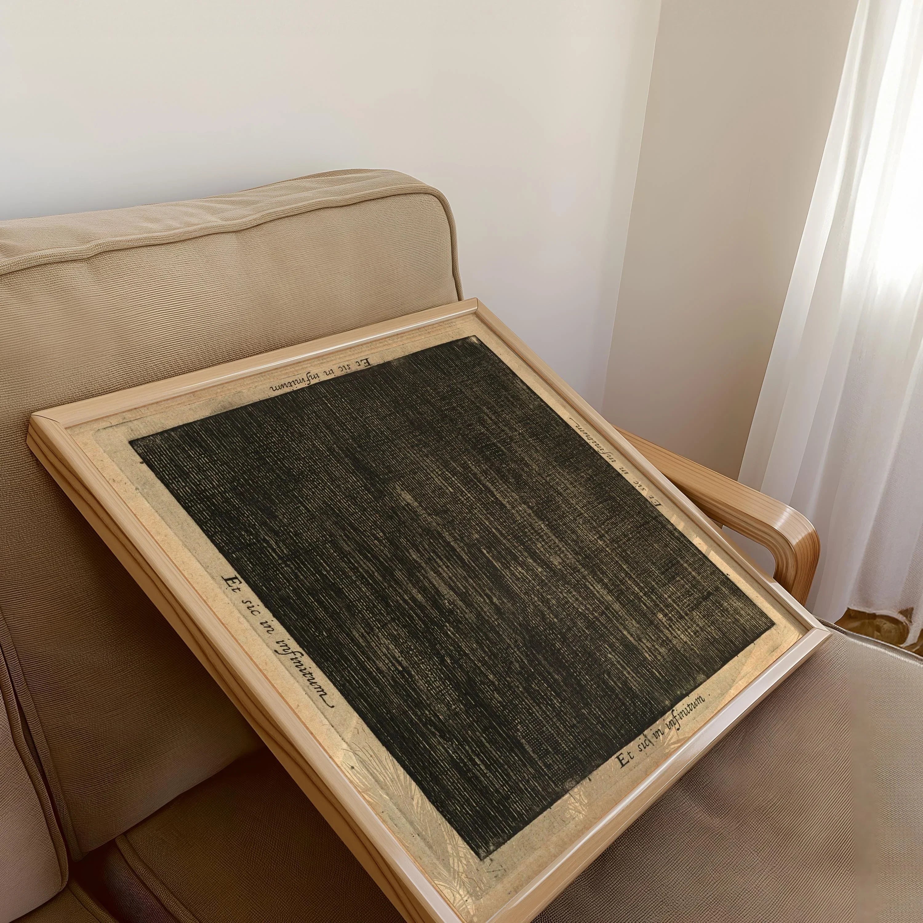 Robert Fludd - And So On To Infinity | Awe - inspiring and Stunning Work of Esoteric Art | Monochrome Beige (available framed or unframed) 1x1 - 9ArtPrints