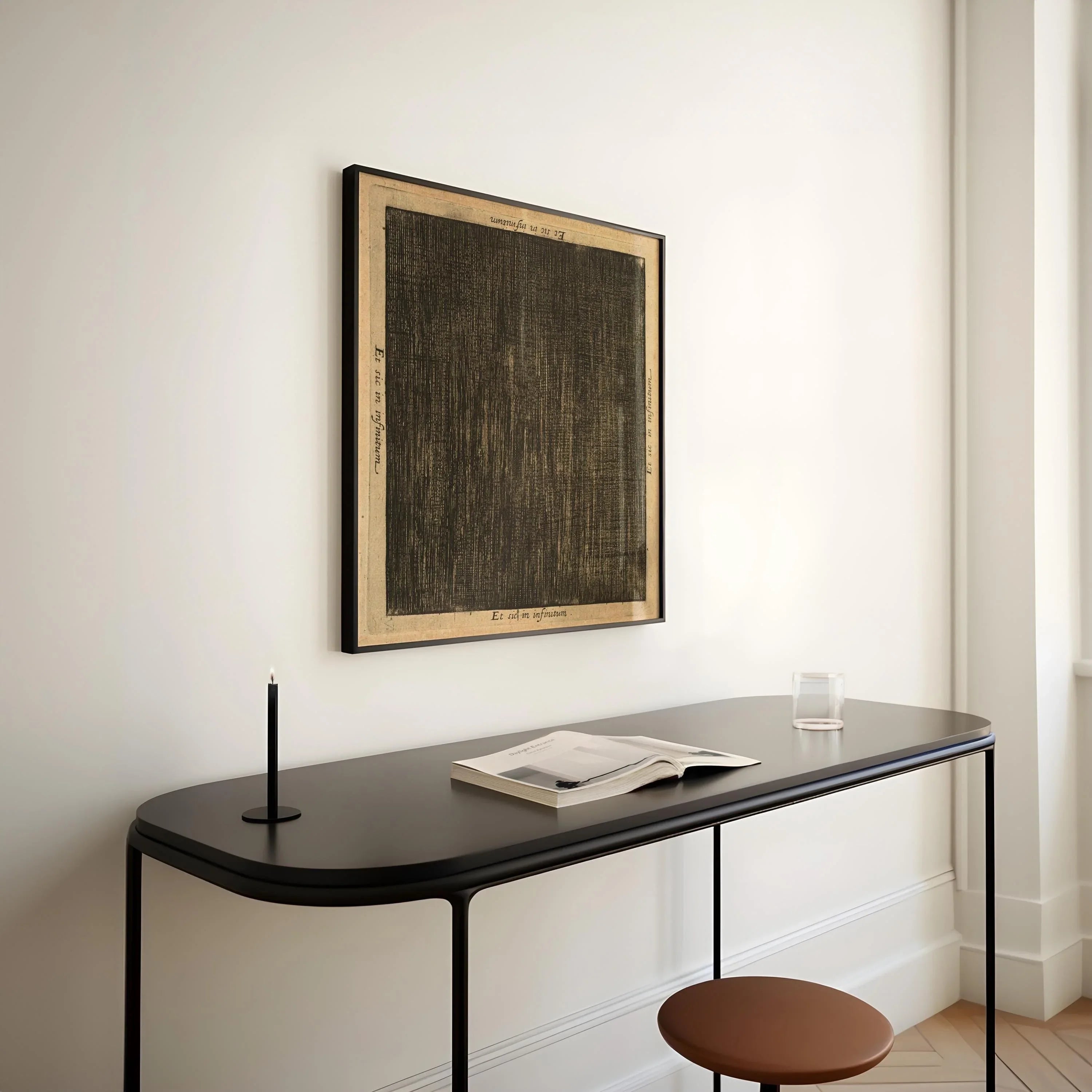 Robert Fludd - And So On To Infinity | Awe - inspiring and Stunning Work of Esoteric Art | Monochrome Beige (available framed or unframed) 1x1 - 9ArtPrints