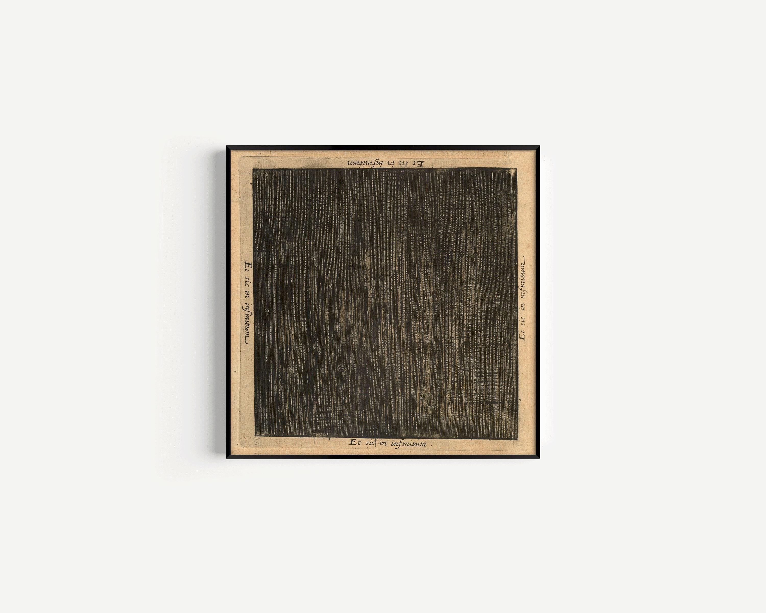 Robert Fludd - And So On To Infinity | Awe - inspiring and Stunning Work of Esoteric Art | Monochrome Beige (available framed or unframed) 1x1 - 9ArtPrints
