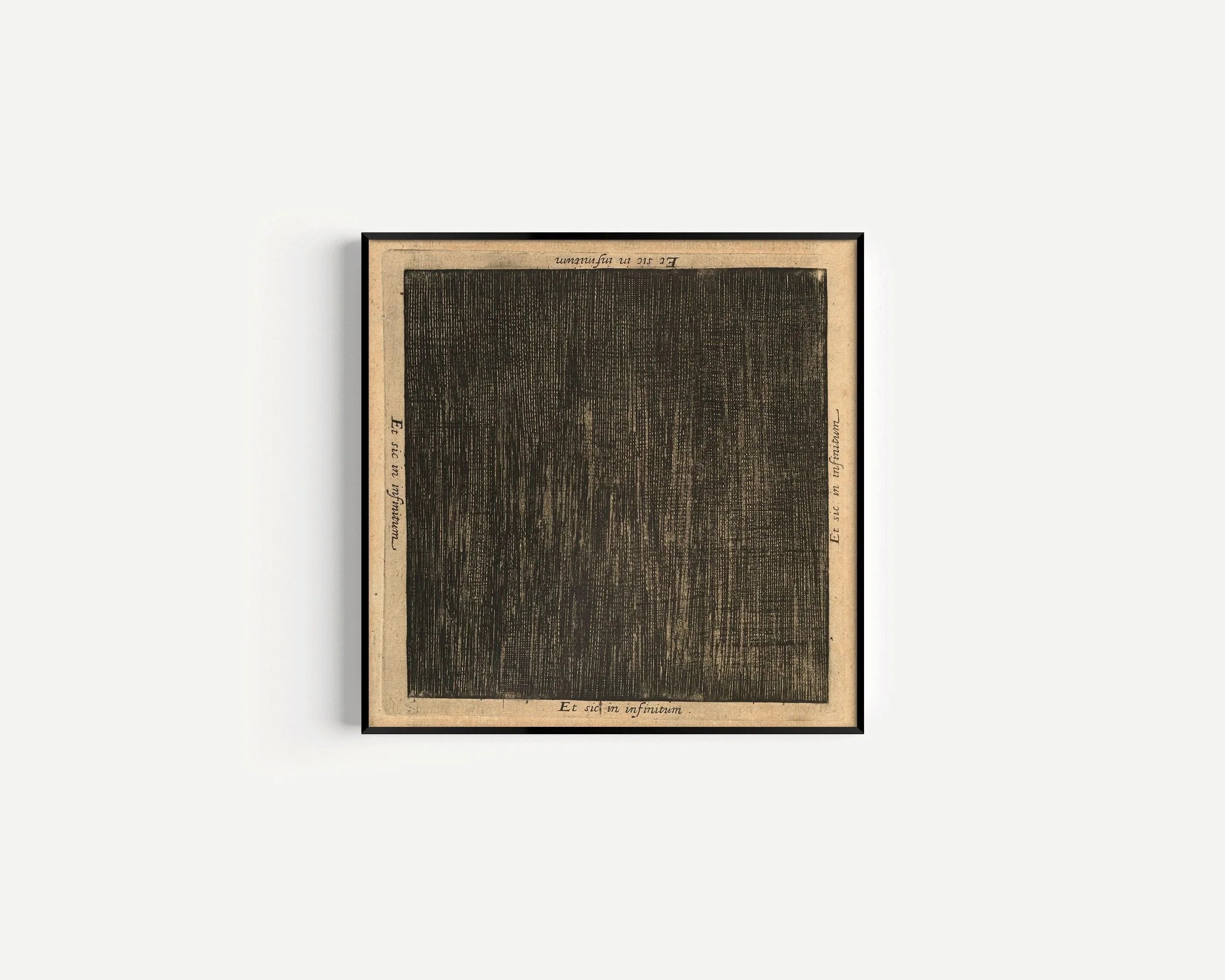 Robert Fludd - And So On To Infinity | Awe - inspiring and Stunning Work of Esoteric Art | Monochrome Beige (available framed or unframed) 1x1 - 9ArtPrints