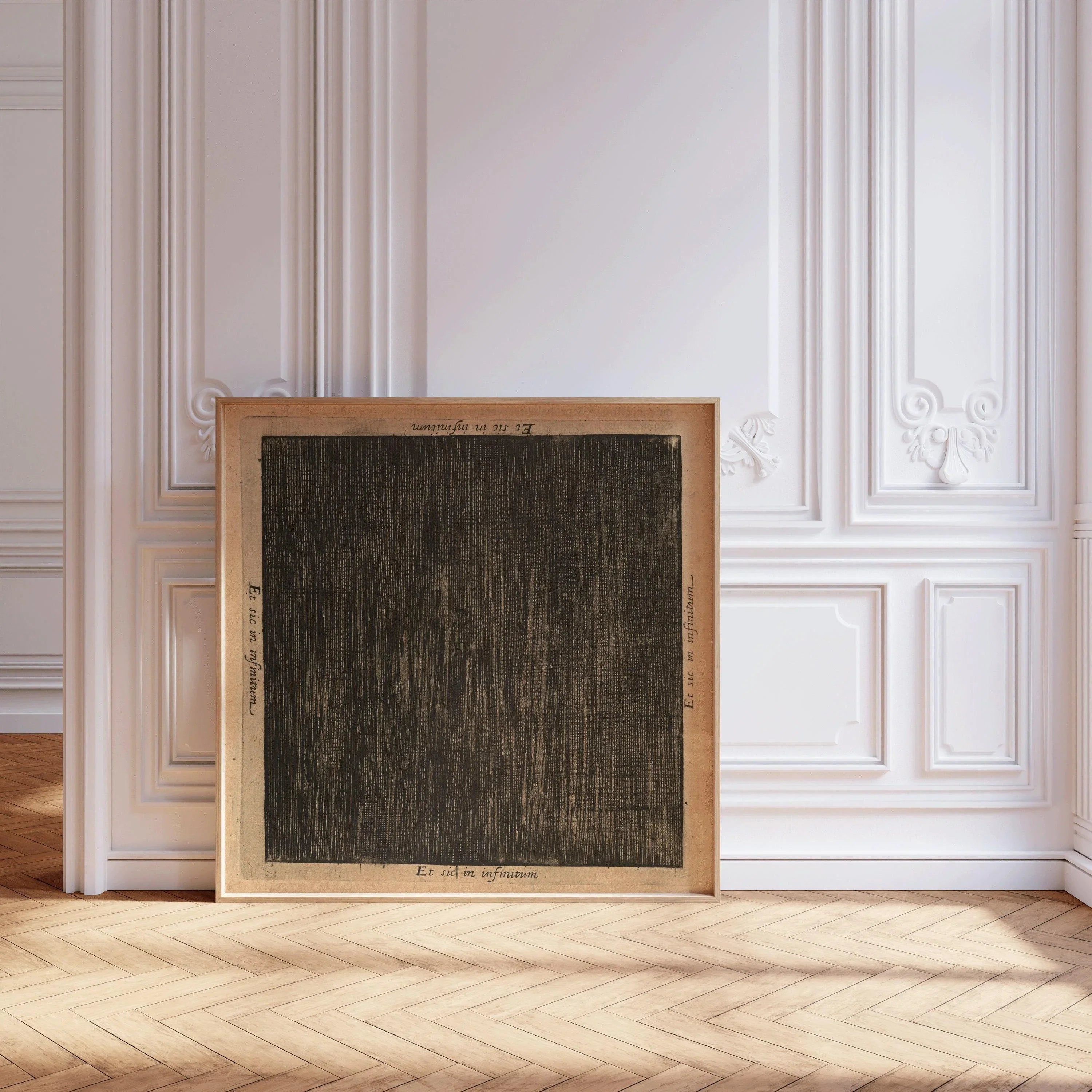 Robert Fludd - And So On To Infinity | Awe - inspiring and Stunning Work of Esoteric Art | Monochrome Beige (available framed or unframed) 1x1 - 9ArtPrints