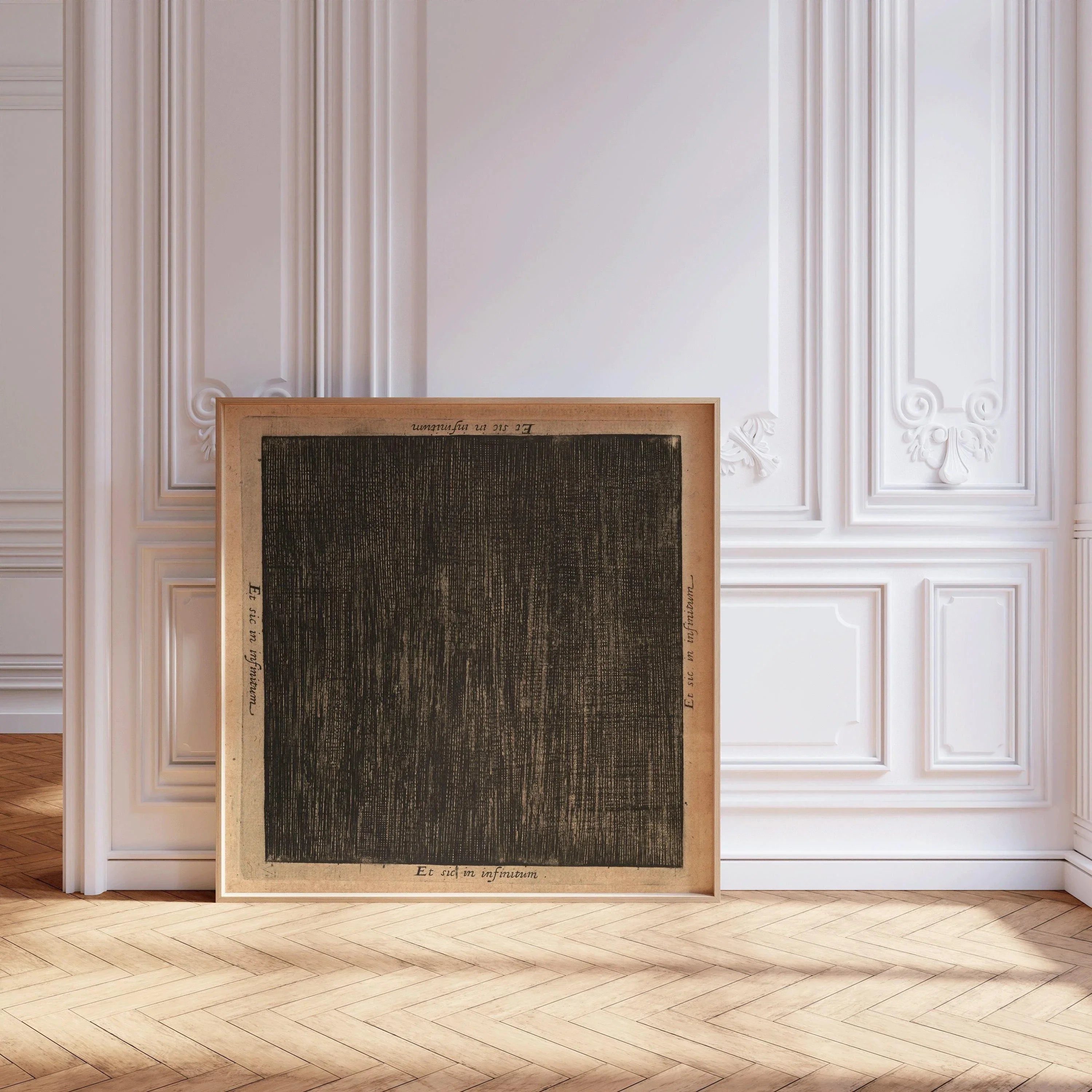 Robert Fludd Esoteric Art Print - And so on to Infinity - Monochrome Beige Giclee (1x1) - 9ArtPrints