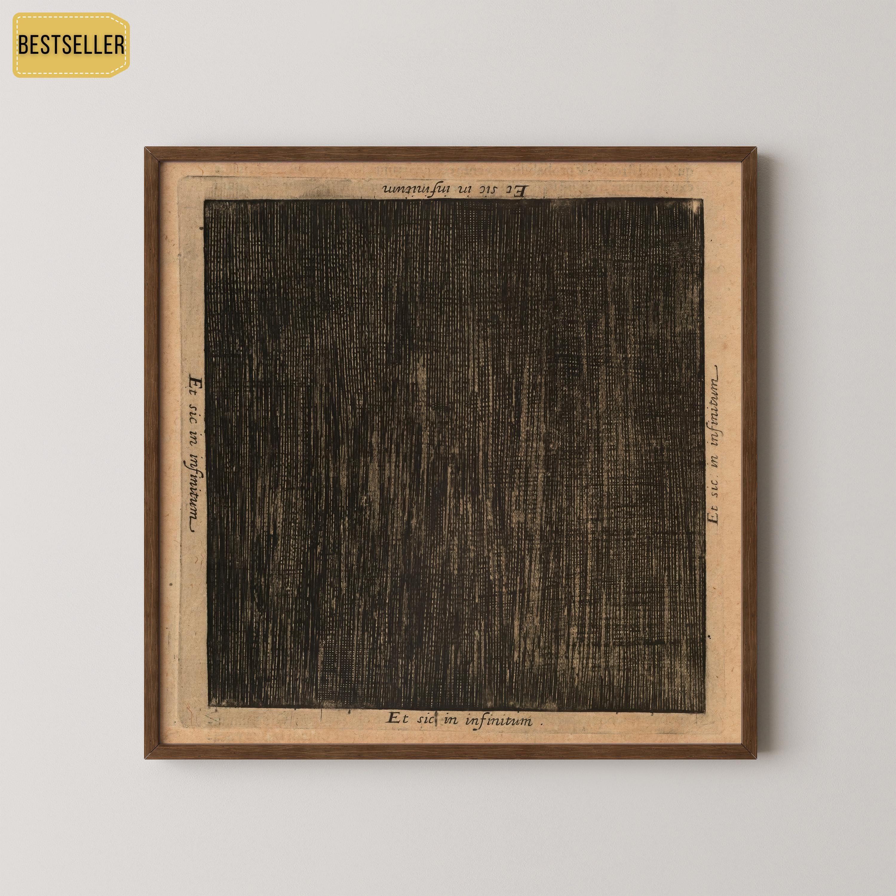 Robert Fludd Esoteric Art Print - And so on to Infinity - Monochrome Beige Giclee (1x1) - 9ArtPrints