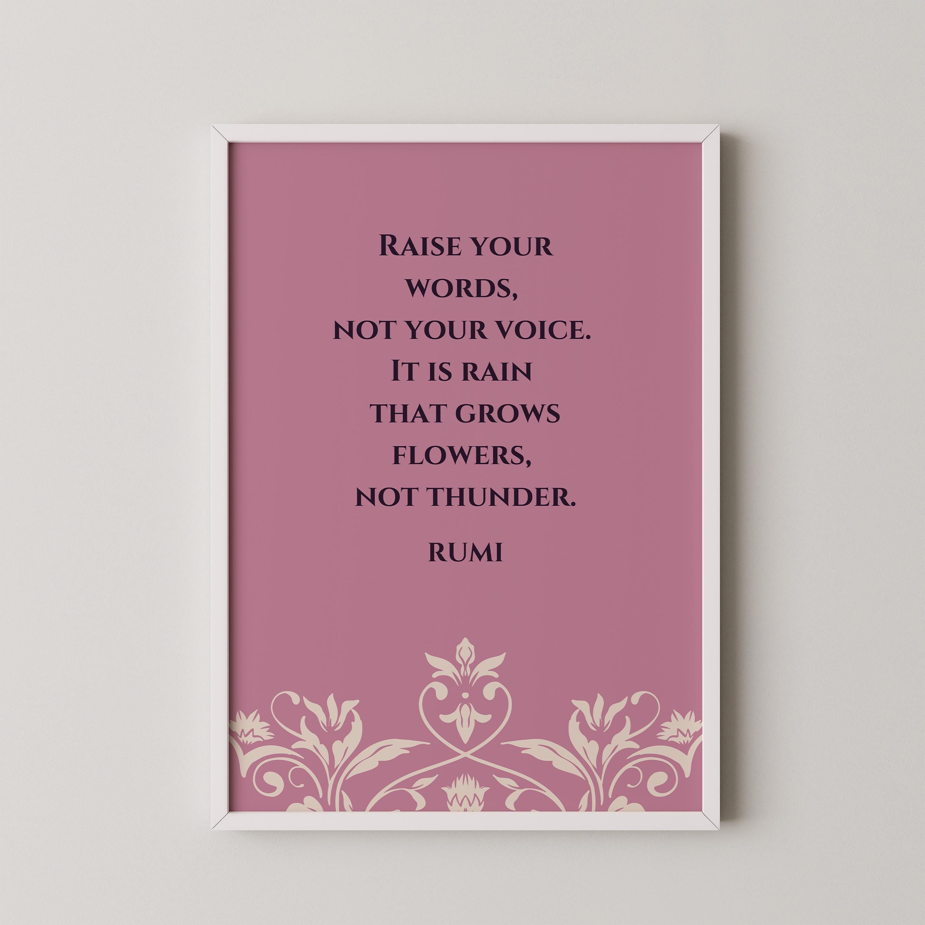 Rumi - Seek PREMIUM GICLÉE PRINT | Lilac Inspirational Quote Poetry Poster - 9ArtPrints