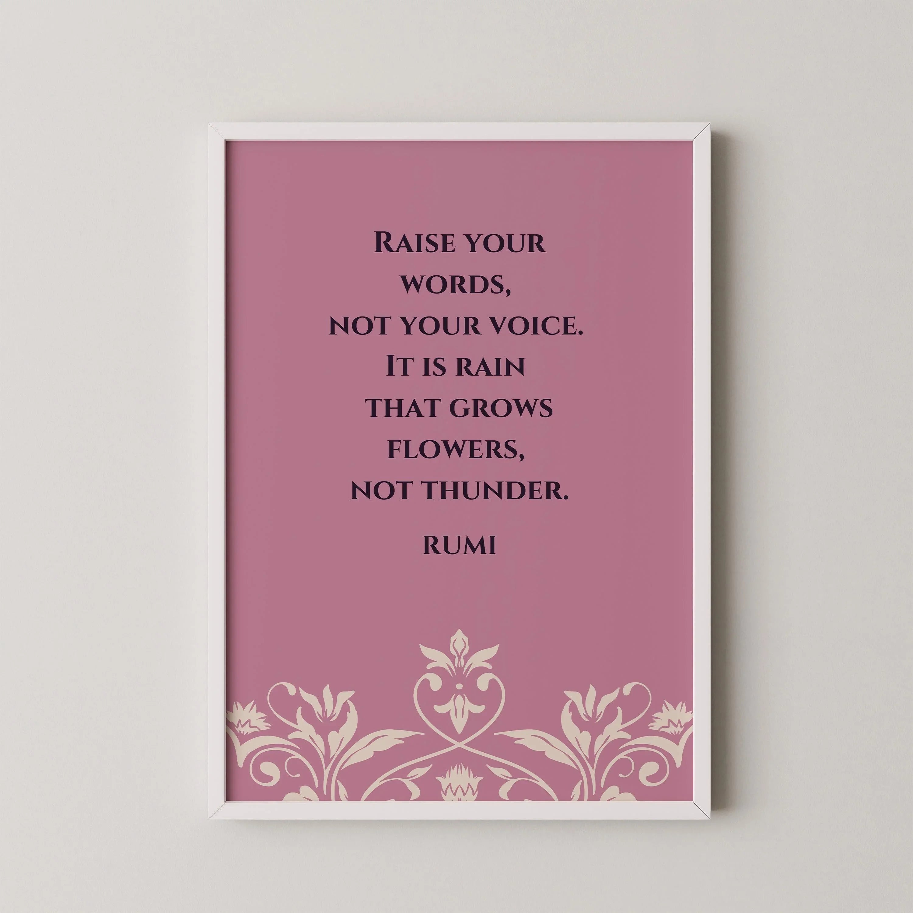 Rumi - Seek PRINT | Lilac Inspirational Quote Poetry Poster - 9ArtPrints